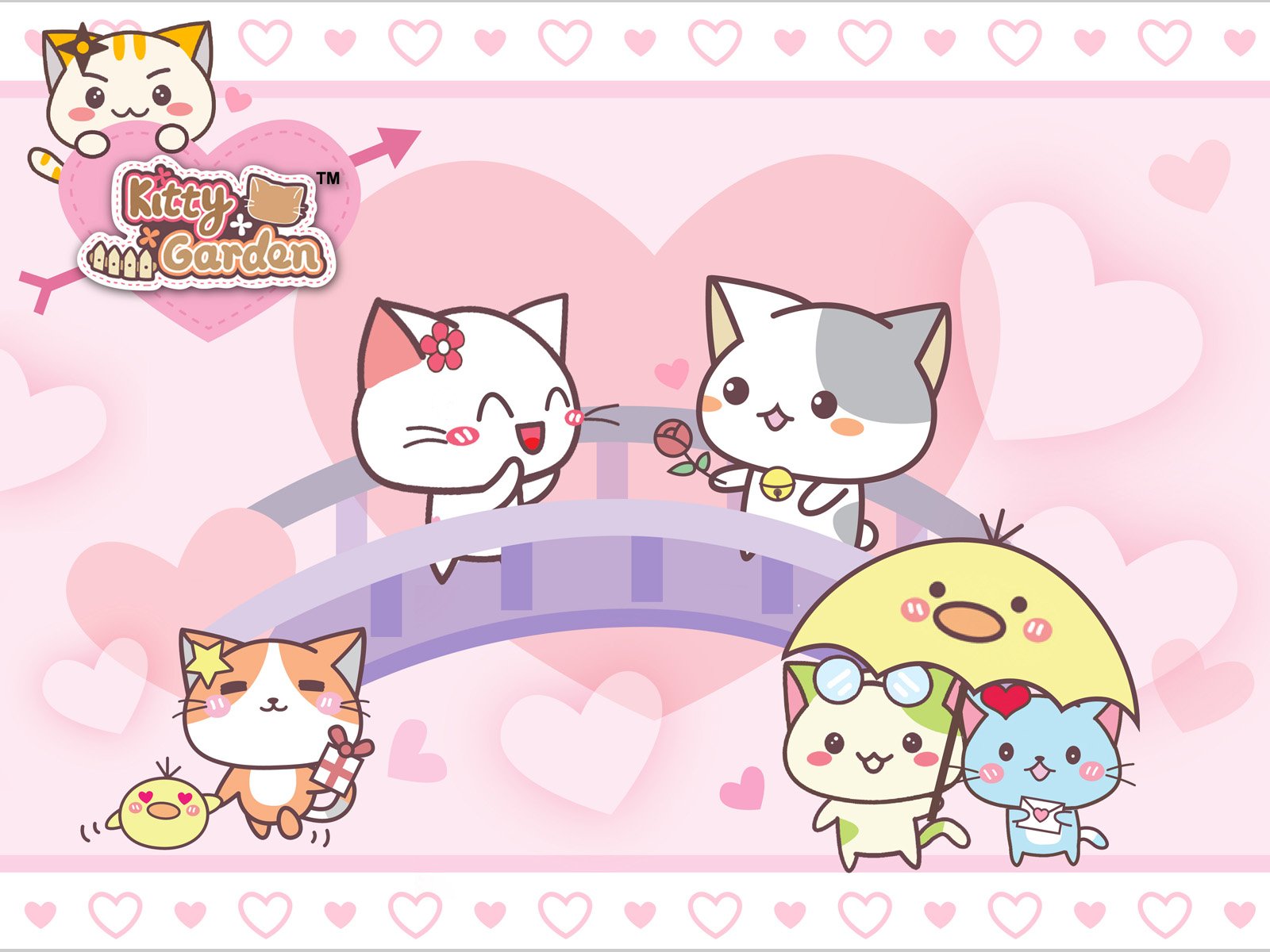 卡通,手绘,可爱,猫咪,KG猫咪乐园,Kitty,Garden,猫咪乐园