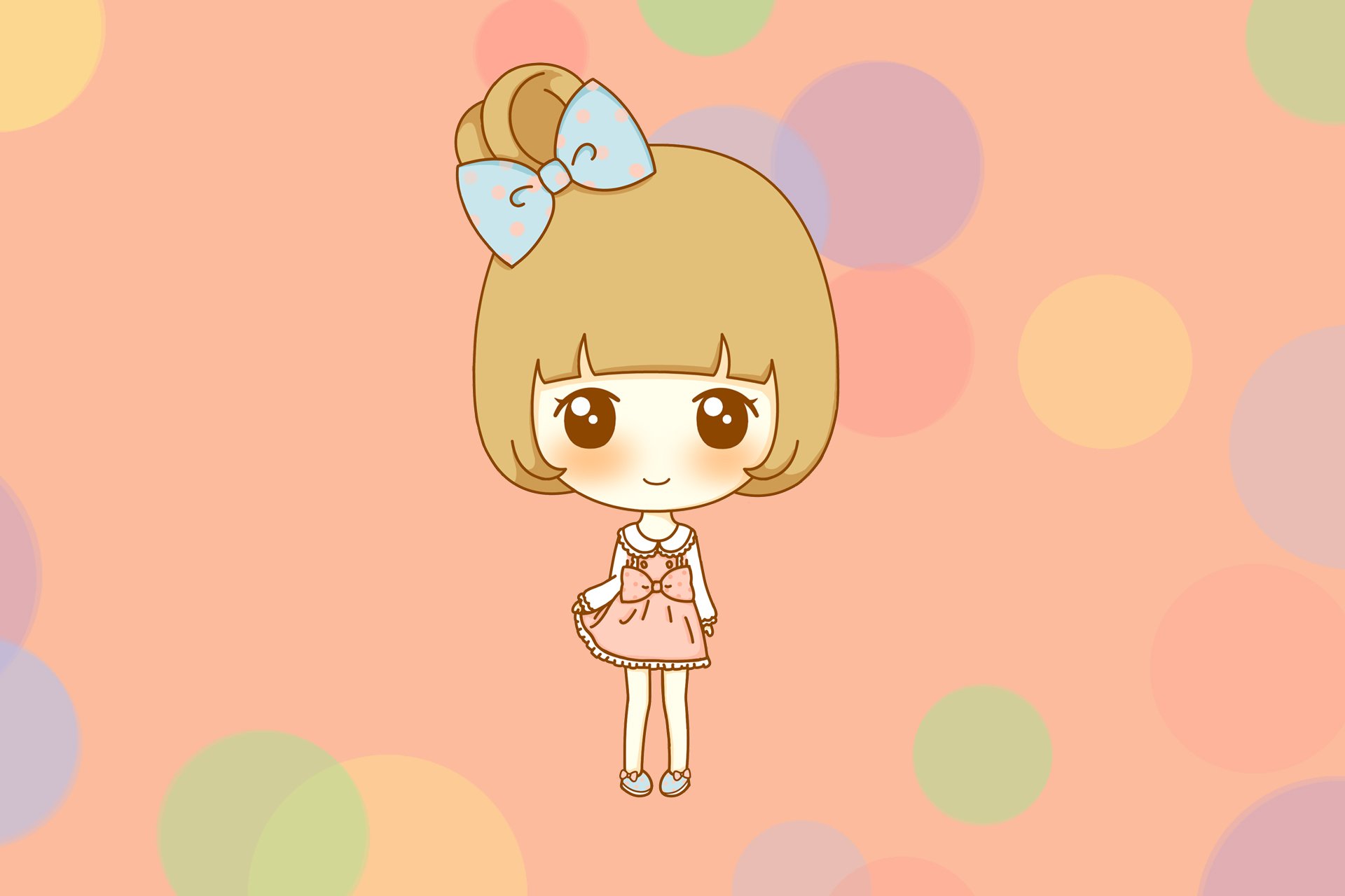 鬼鬼,鬼小妞,可爱,手绘,卡通,女孩,清新