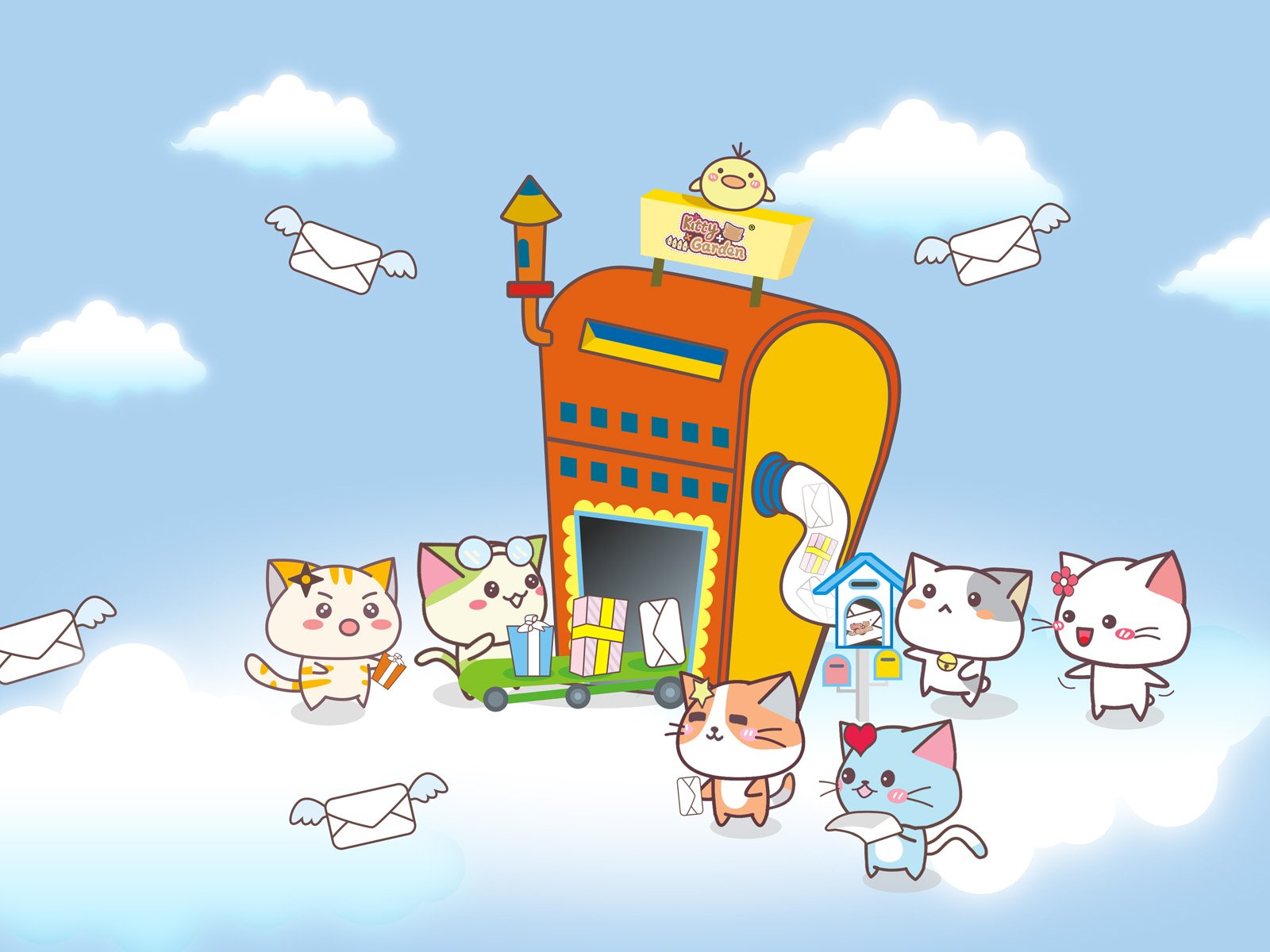 卡通,手绘,可爱,猫咪,KG猫咪乐园,Kitty,Garden,猫咪乐园