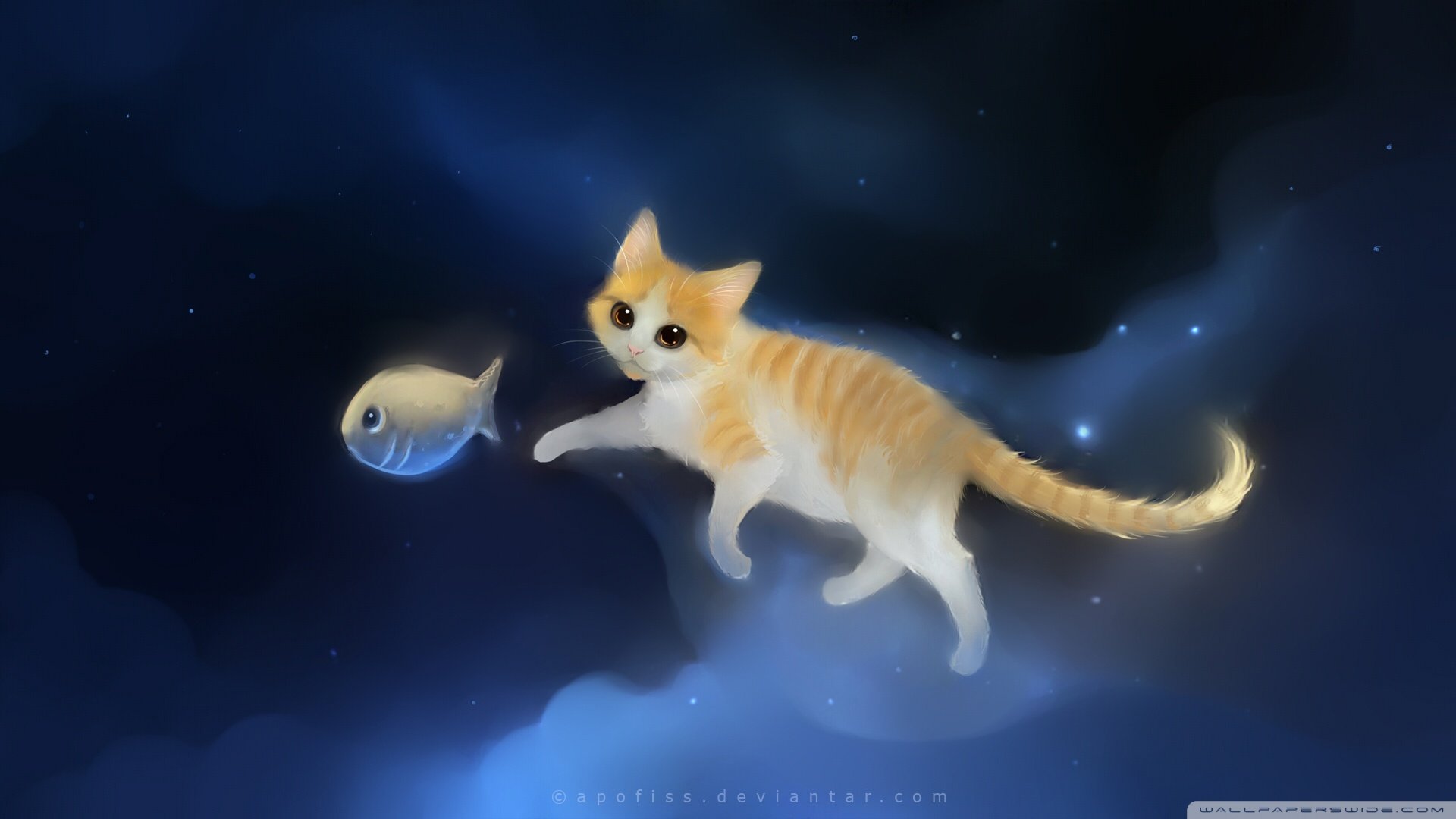 炫酷,特效,视觉艺术,设计,水彩,趣味猫