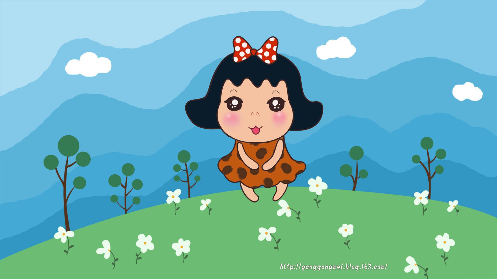 卡通,手绘,女孩,岗岗妹