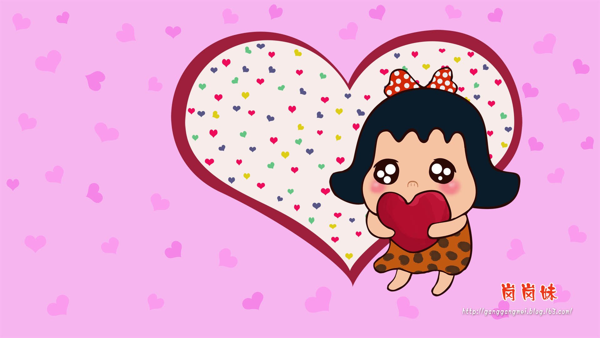 卡通,手绘,女孩,岗岗妹