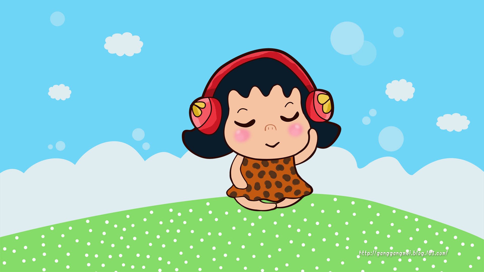 卡通,手绘,女孩,岗岗妹