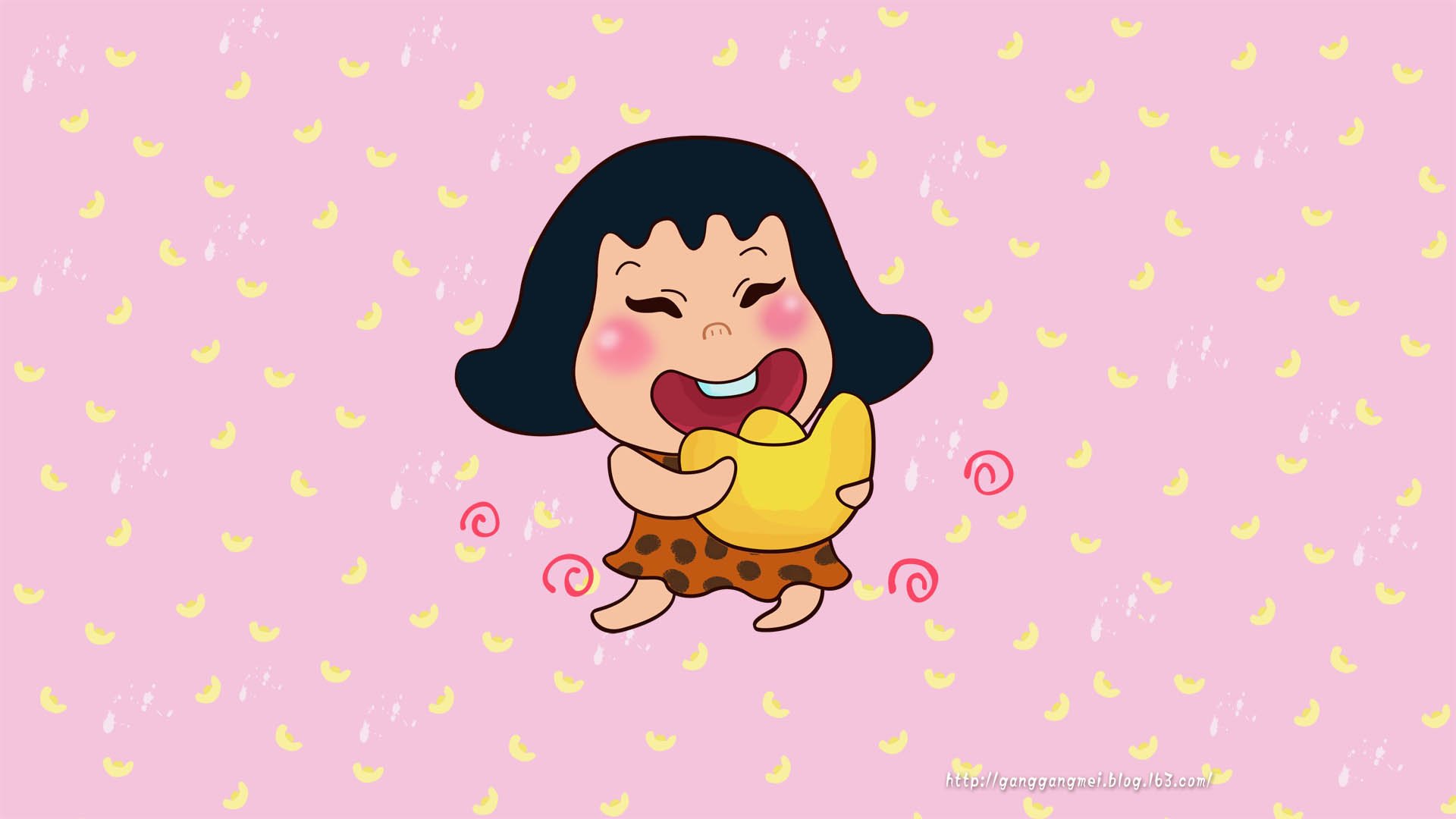 卡通,手绘,女孩,岗岗妹