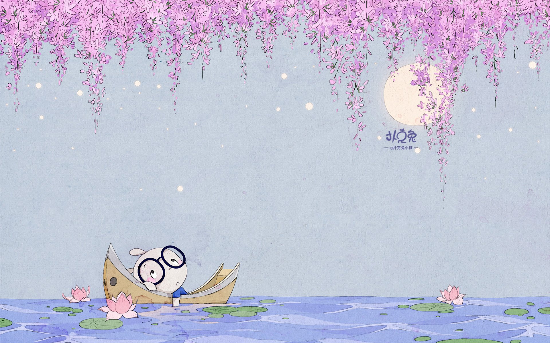 卡通,手绘,扑克兔