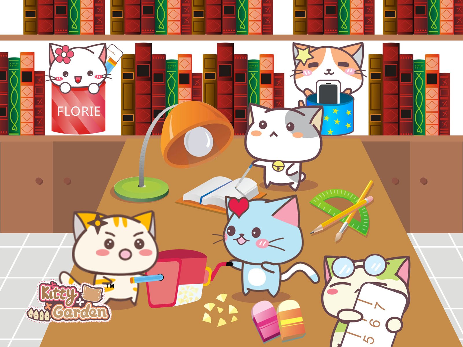 卡通,手绘,可爱,猫咪,KG猫咪乐园,Kitty,Garden,猫咪乐园