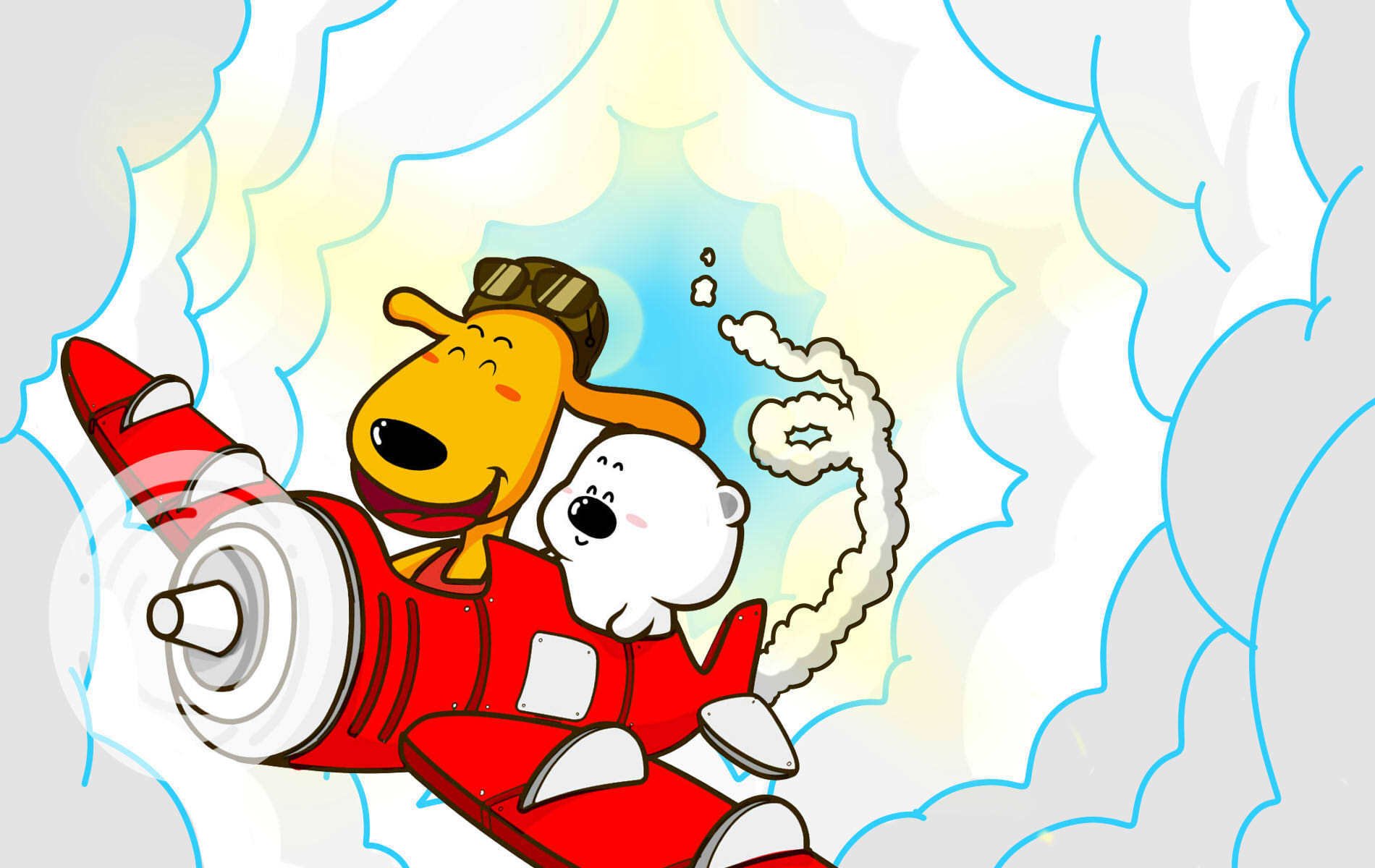 卡通,手绘,小囧熊