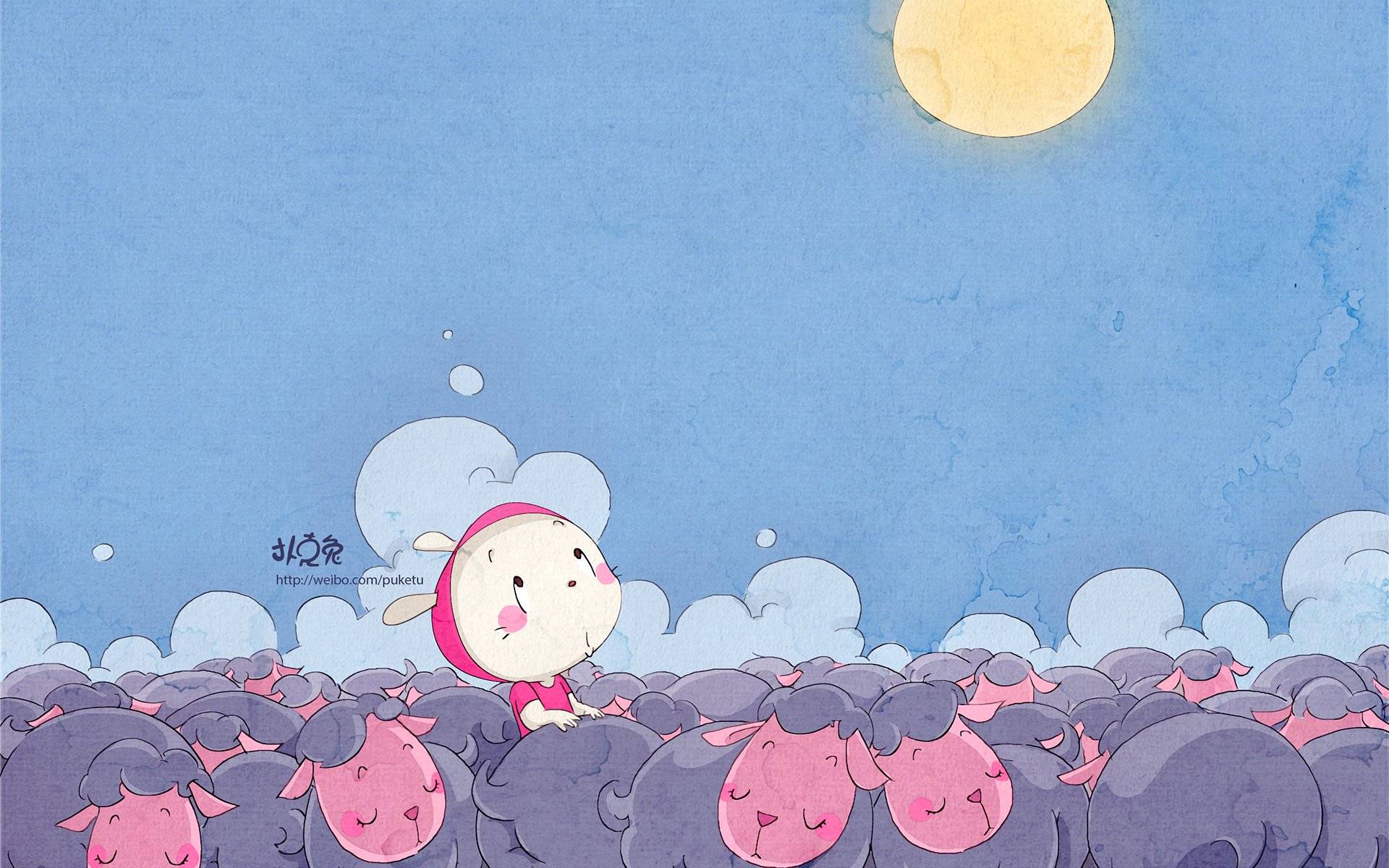 卡通,手绘,扑克兔