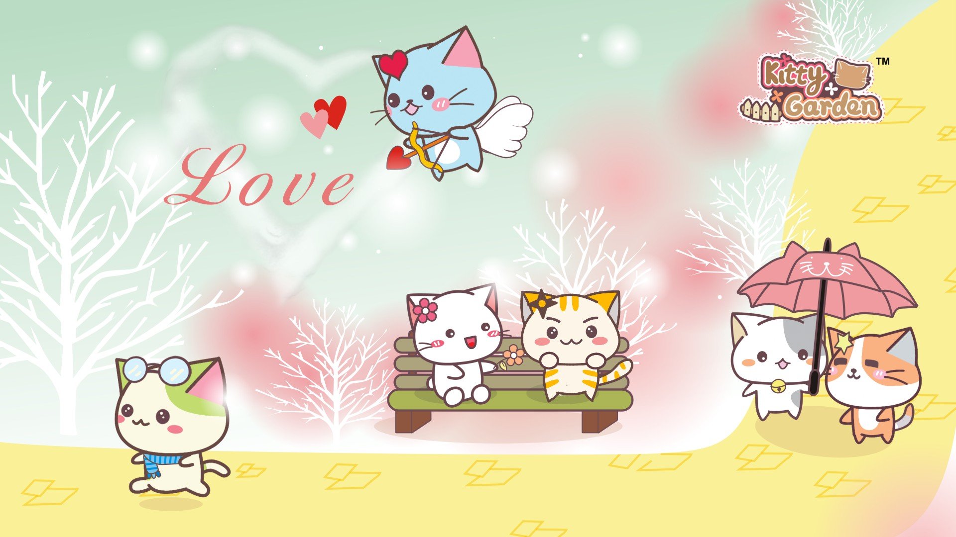 卡通,手绘,可爱,猫咪,KG猫咪乐园,Kitty,Garden,猫咪乐园