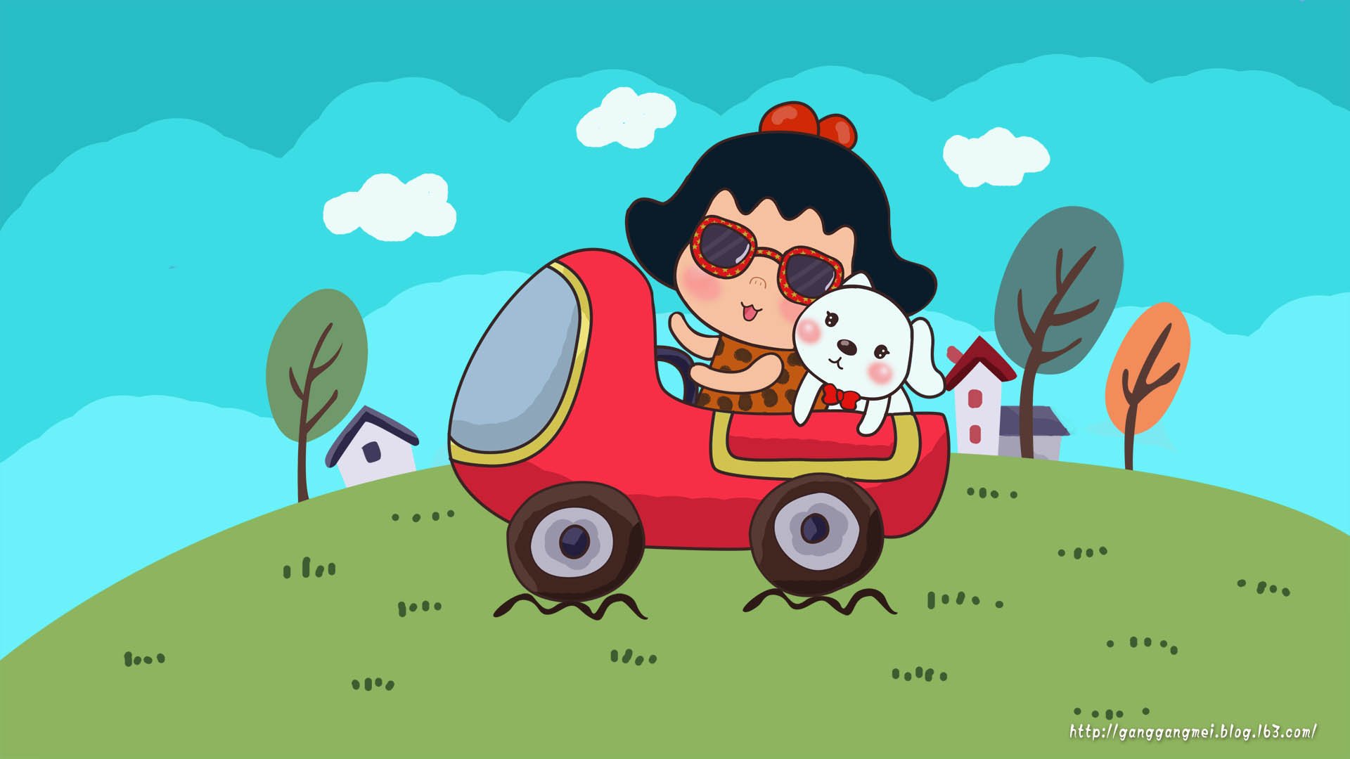 卡通,手绘,女孩,岗岗妹