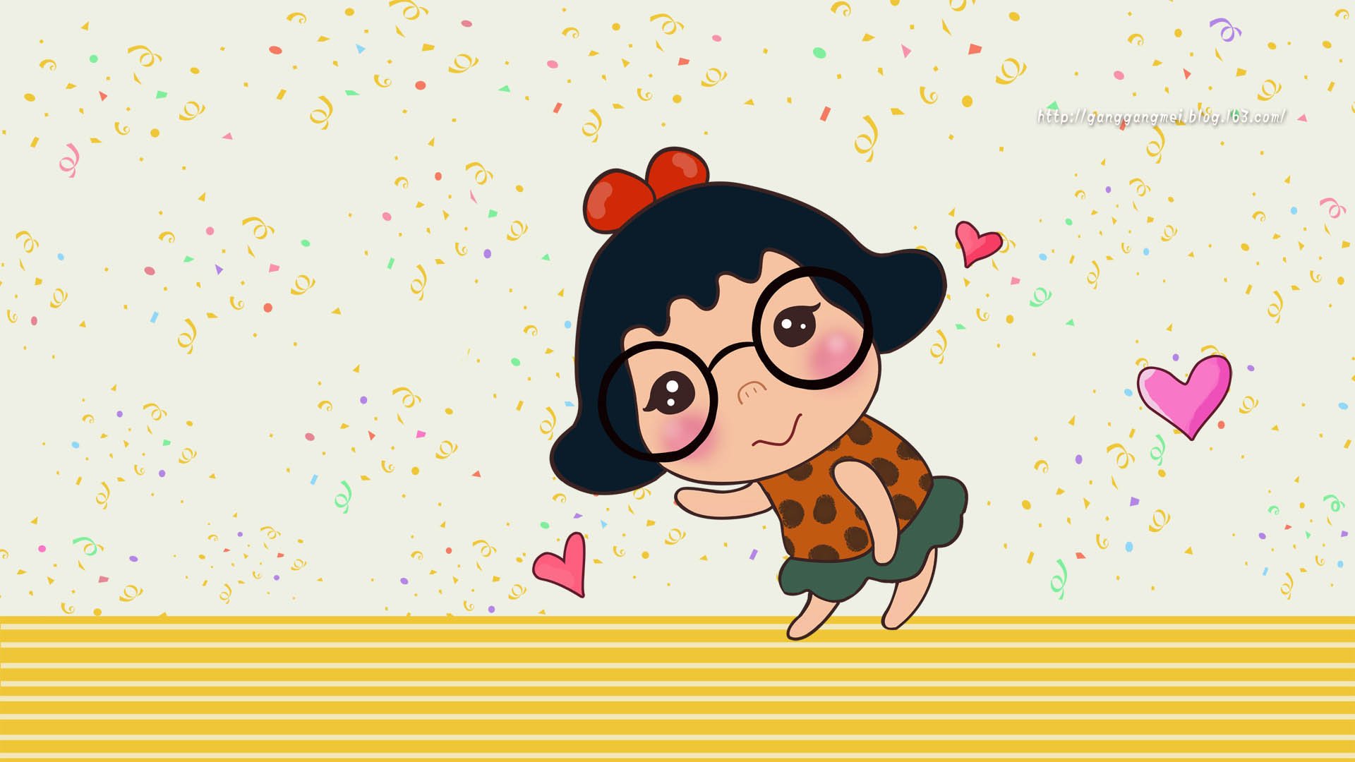 卡通,手绘,女孩,岗岗妹