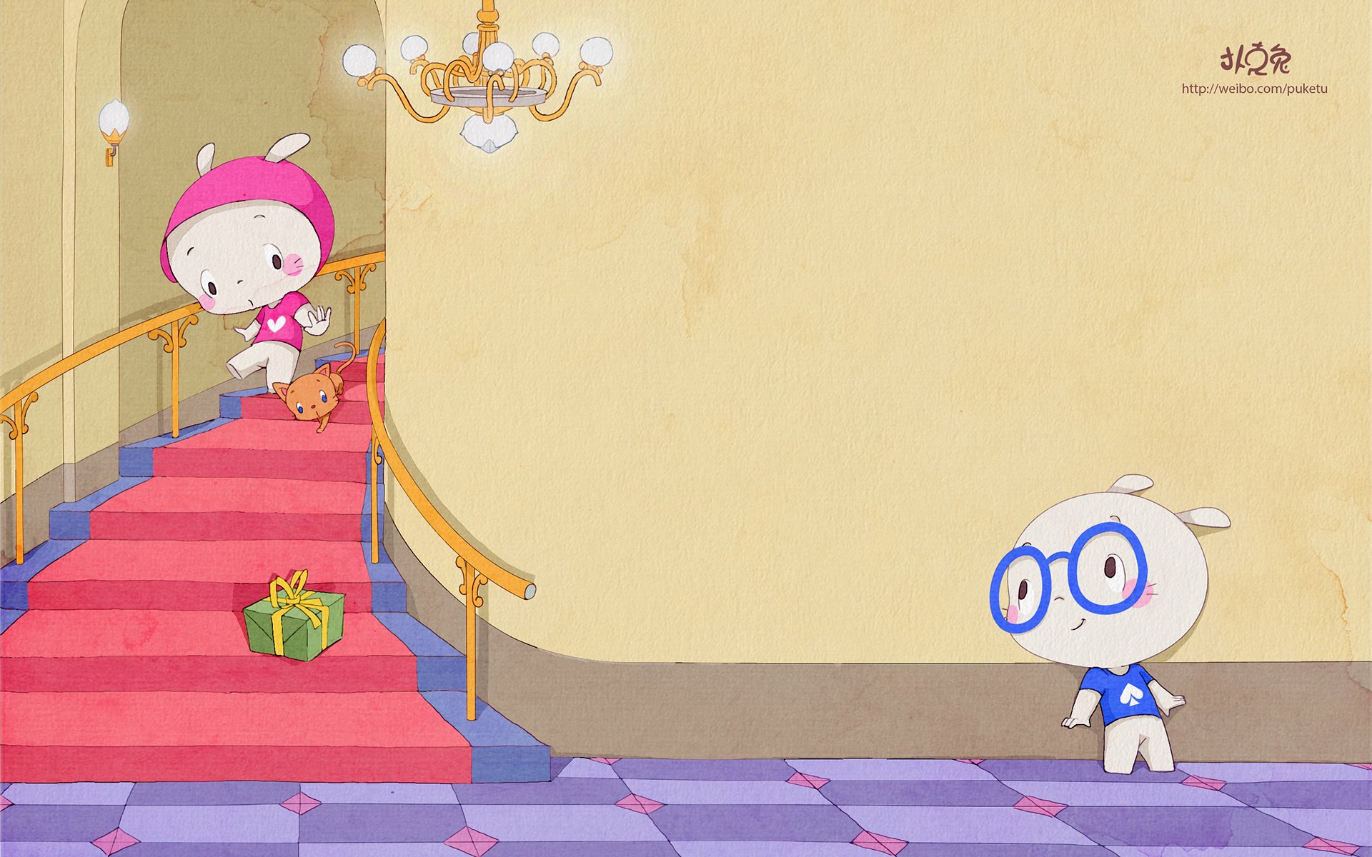 卡通,手绘,扑克兔