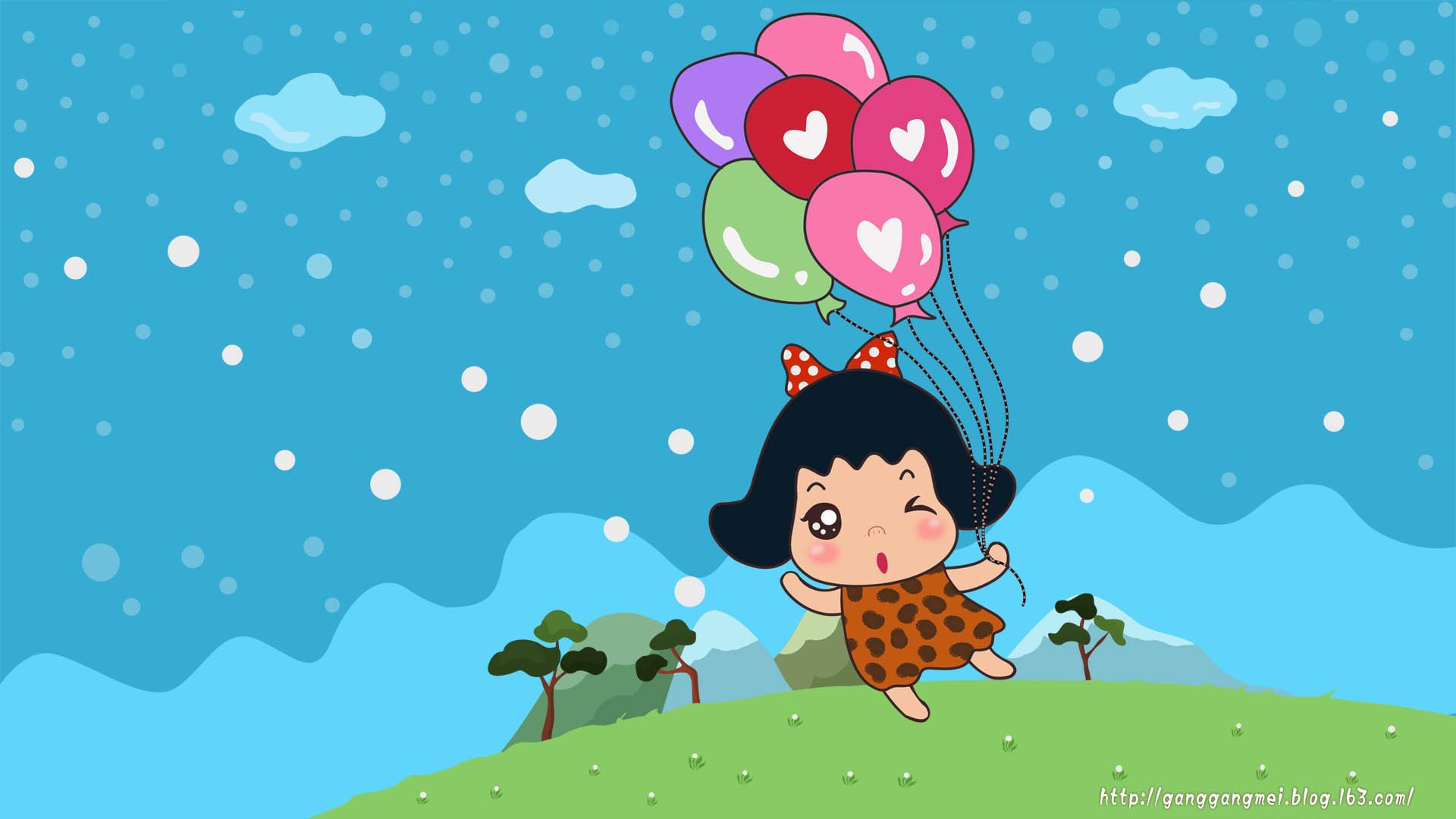 卡通,手绘,女孩,岗岗妹