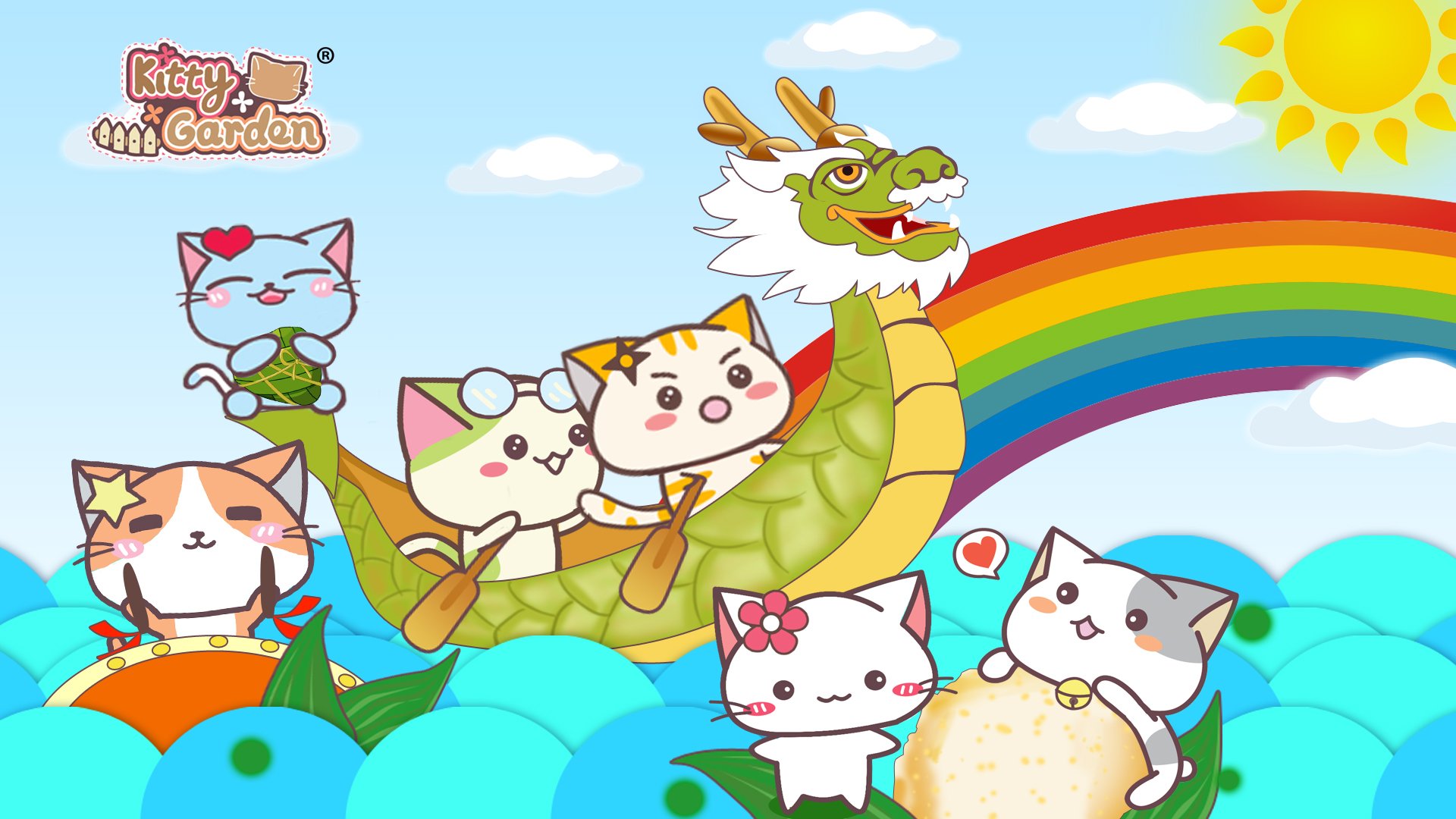 卡通,手绘,可爱,猫咪,KG猫咪乐园,Kitty,Garden,猫咪乐园