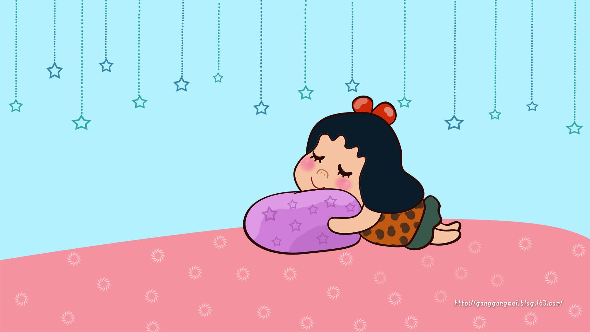 卡通,手绘,女孩,岗岗妹