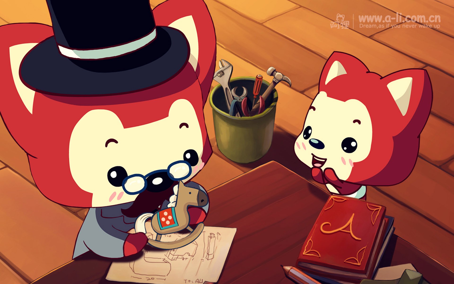 动漫,卡通,手绘,阿狸,狐狸