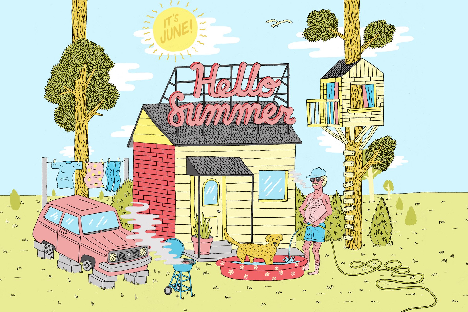 漫画,卡通,手绘,可爱,房子