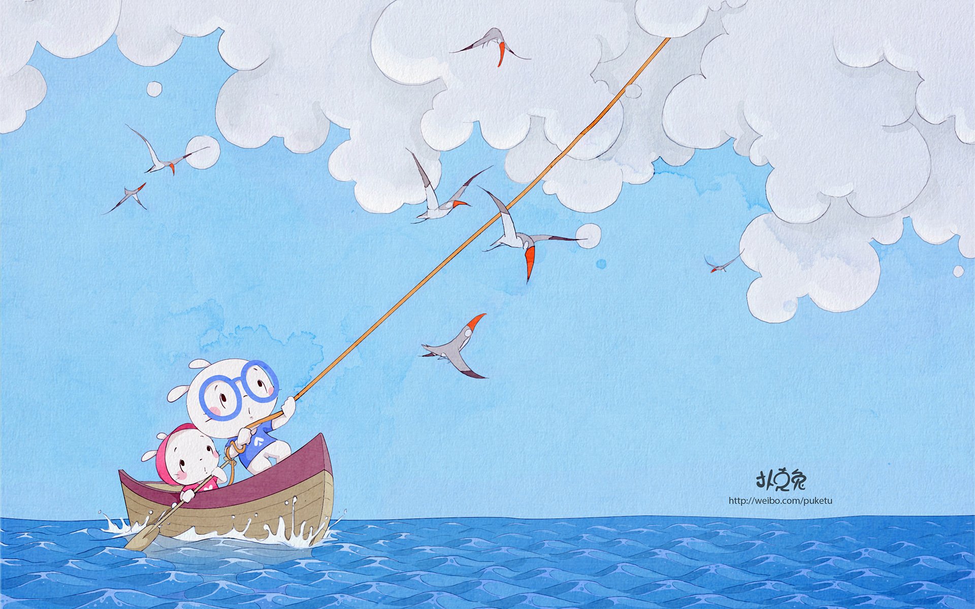 卡通,手绘,扑克兔