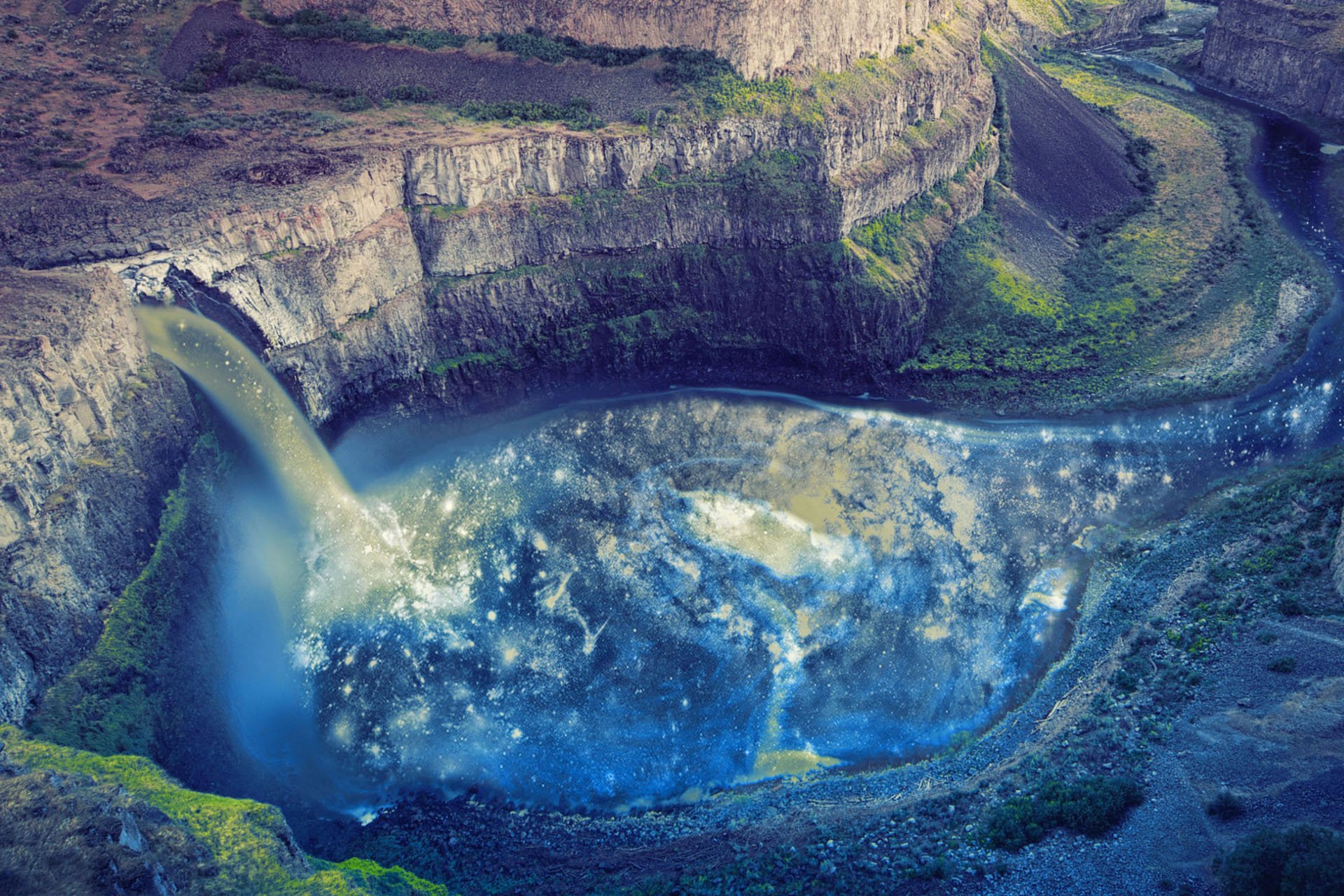 自然,风光,风景,山,唯美,意境,瀑布