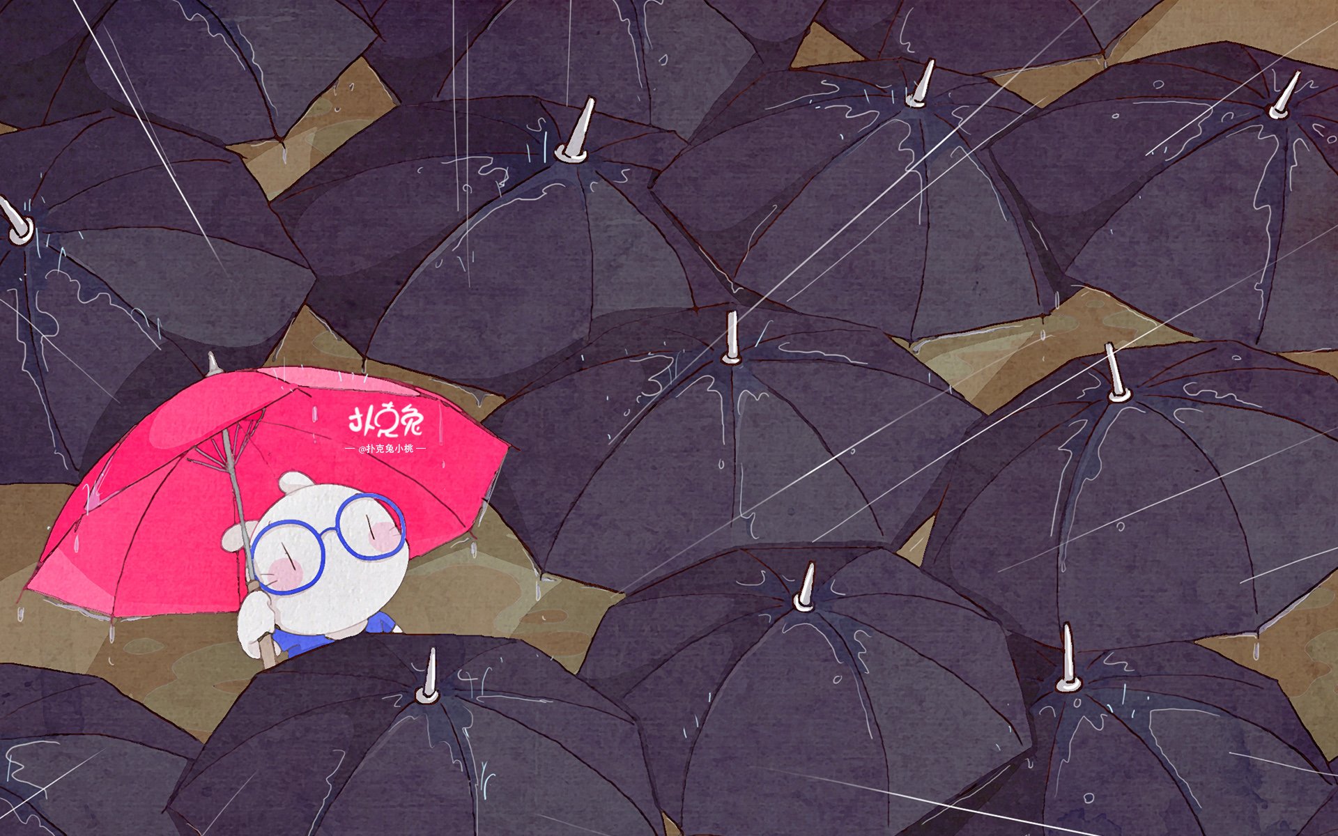 卡通,手绘,扑克兔