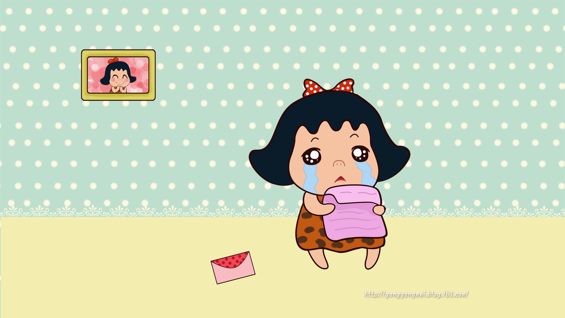 卡通,手绘,女孩,岗岗妹