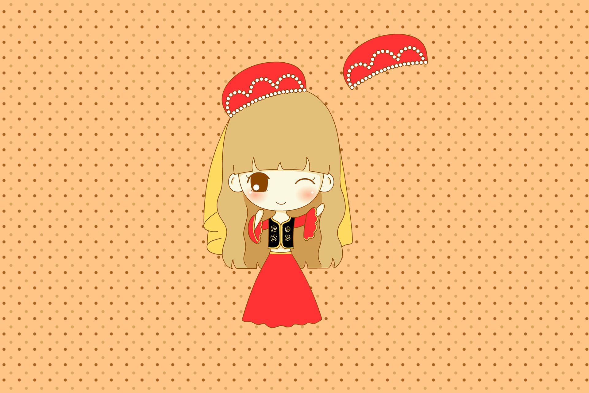 鬼鬼,鬼小妞,可爱,手绘,卡通,女孩,清新