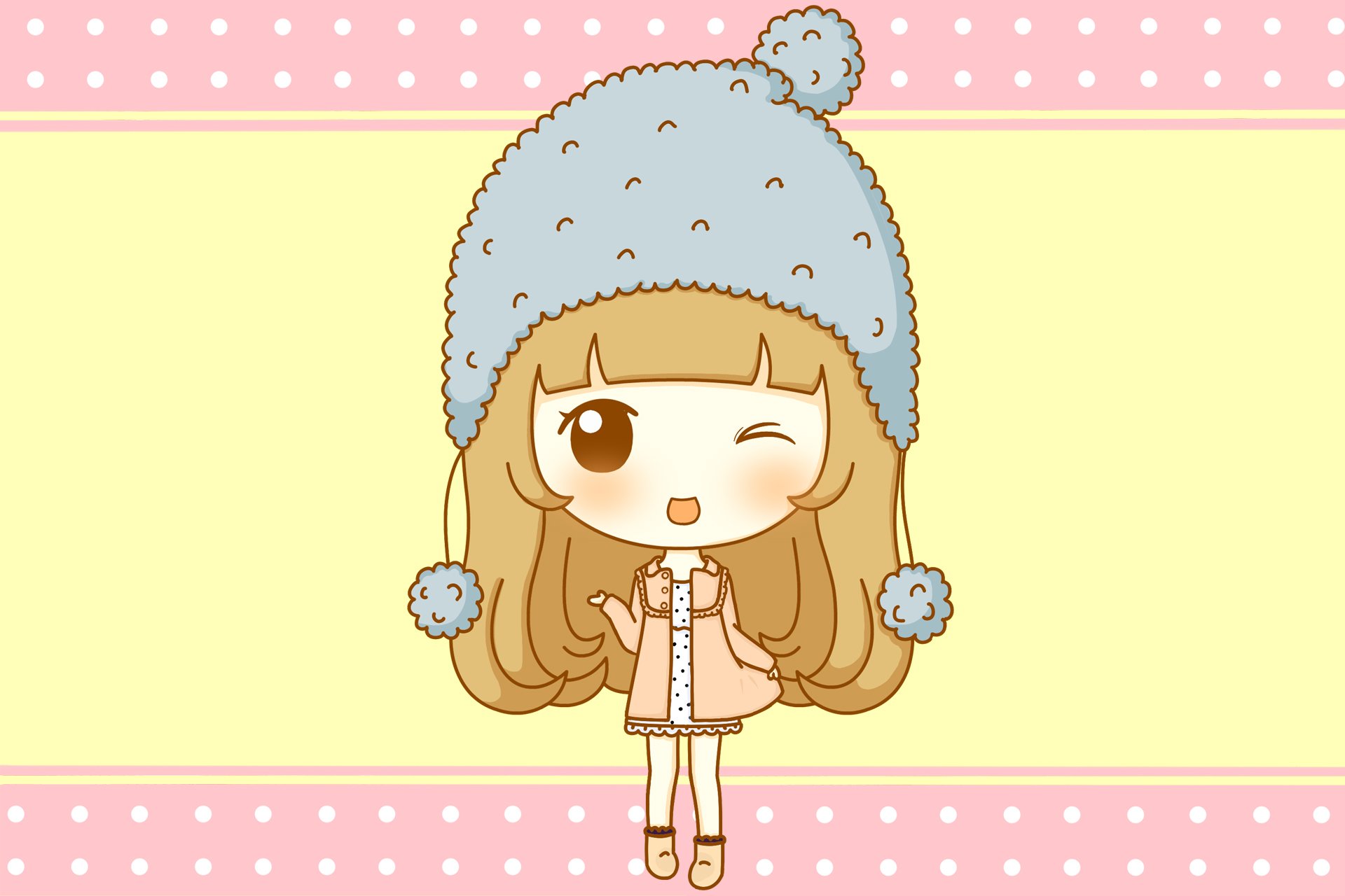 鬼鬼,鬼小妞,可爱,手绘,卡通,女孩,清新