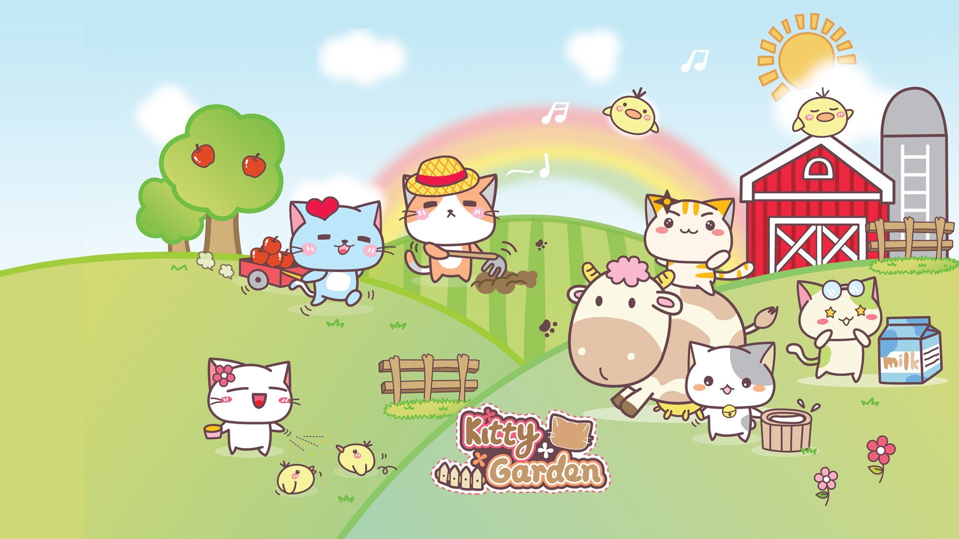 卡通,手绘,可爱,猫咪,KG猫咪乐园,Kitty,Garden,猫咪乐园