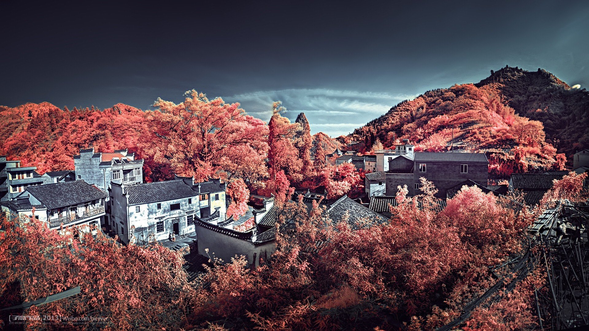 自然,风光,风景,小镇,乡村,田园,房屋,建筑