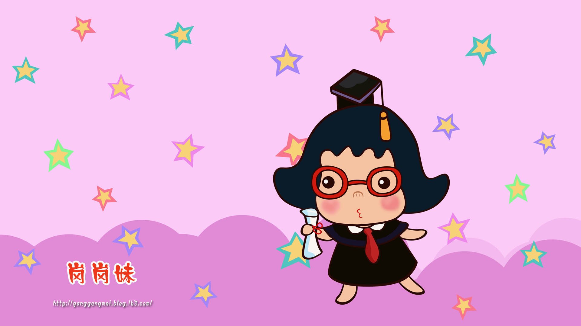 卡通,手绘,女孩,岗岗妹