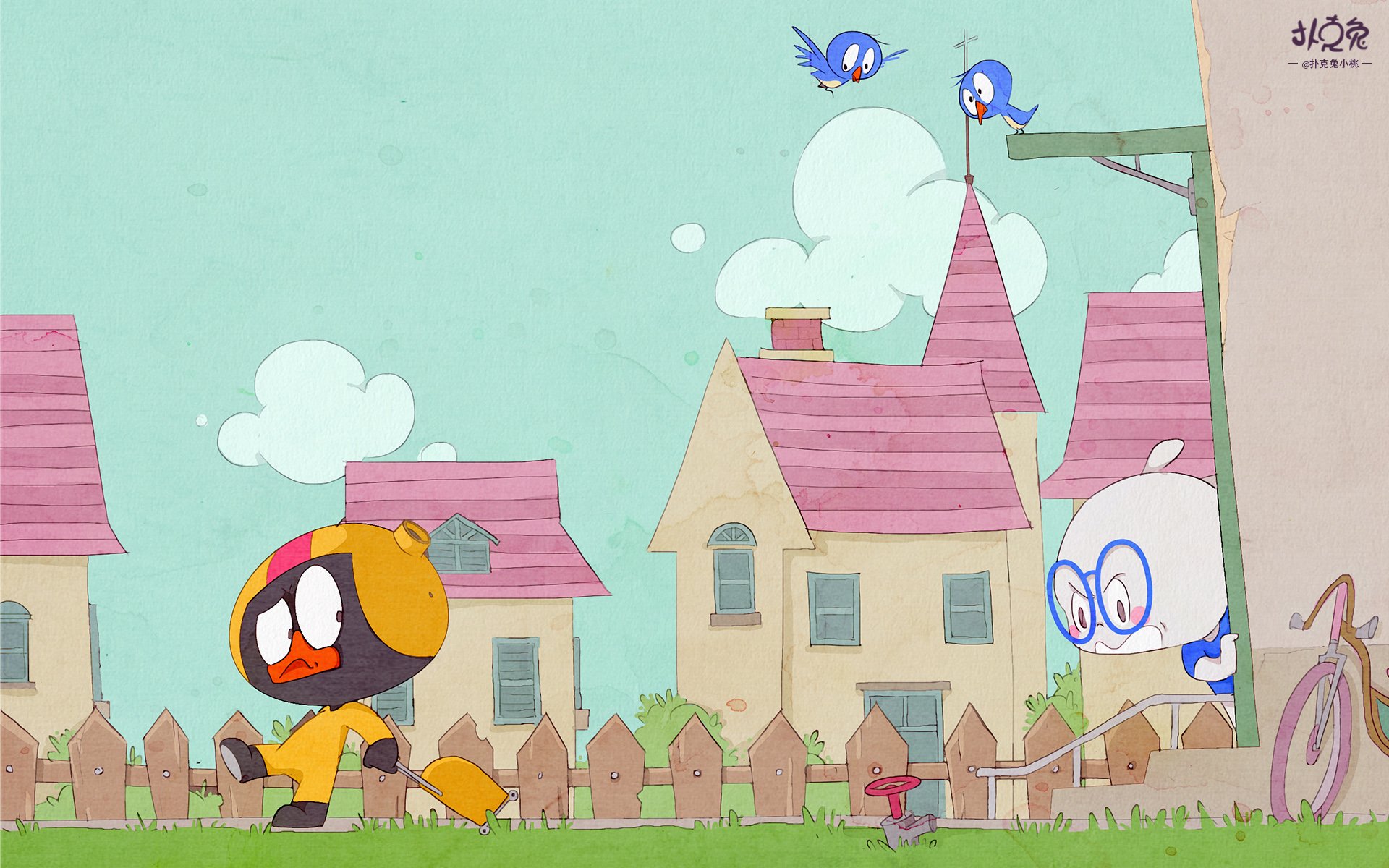 卡通,手绘,扑克兔