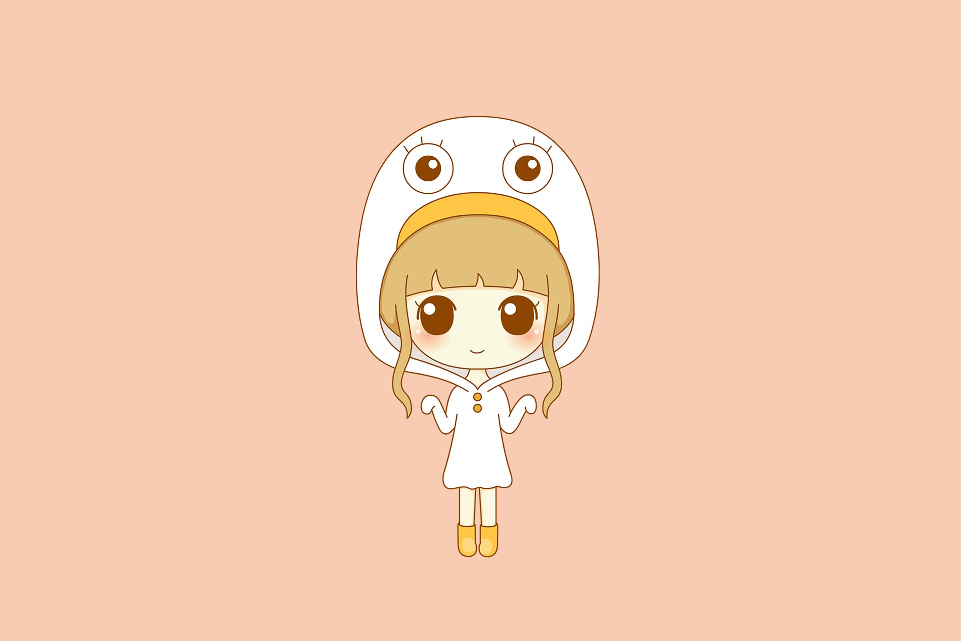 鬼鬼,鬼小妞,可爱,手绘,卡通,女孩,清新