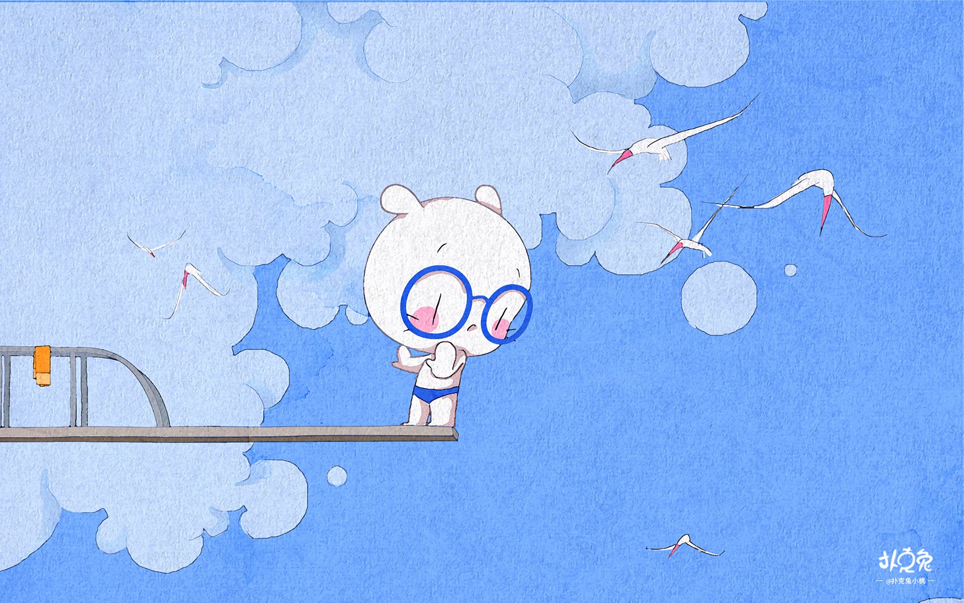 卡通,手绘,扑克兔