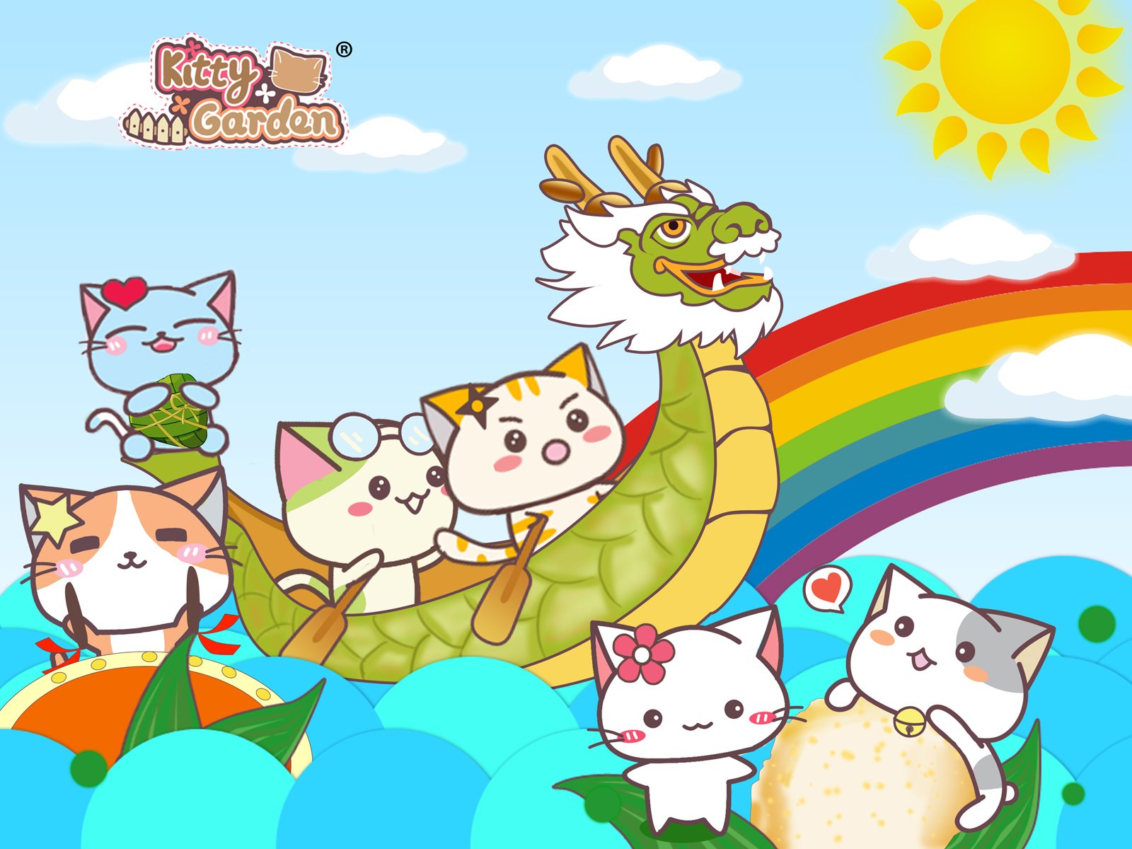 卡通,手绘,可爱,猫咪,KG猫咪乐园,Kitty,Garden,猫咪乐园