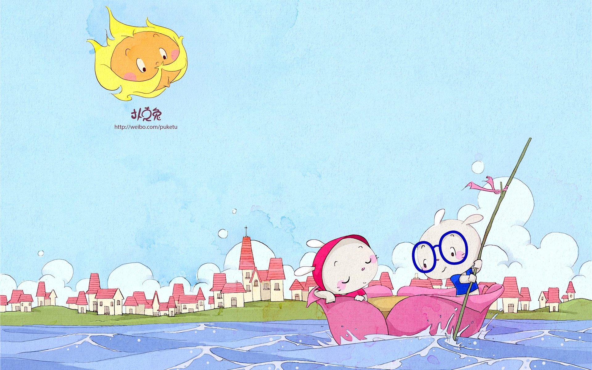 卡通,手绘,扑克兔