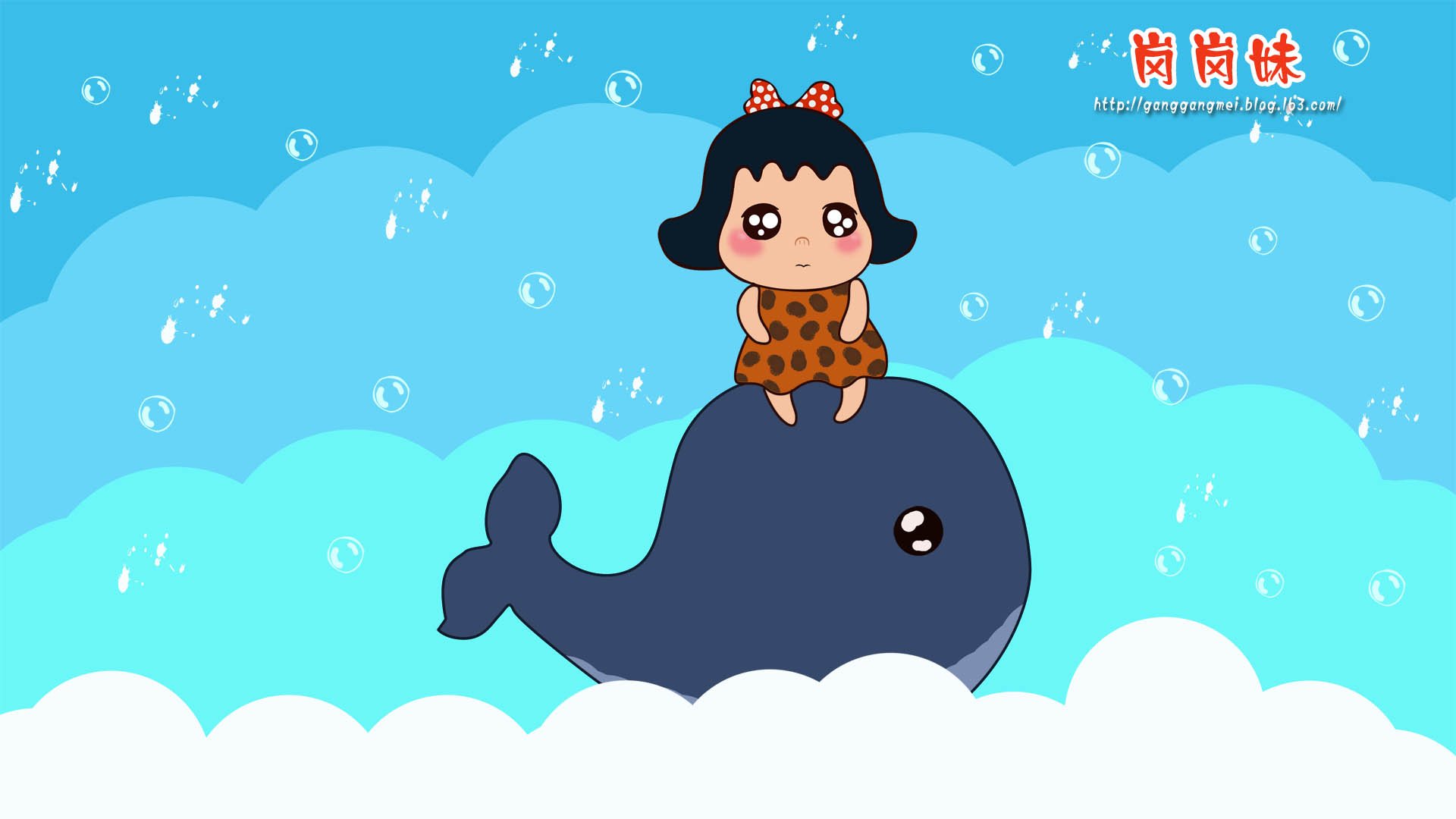 卡通,手绘,女孩,岗岗妹