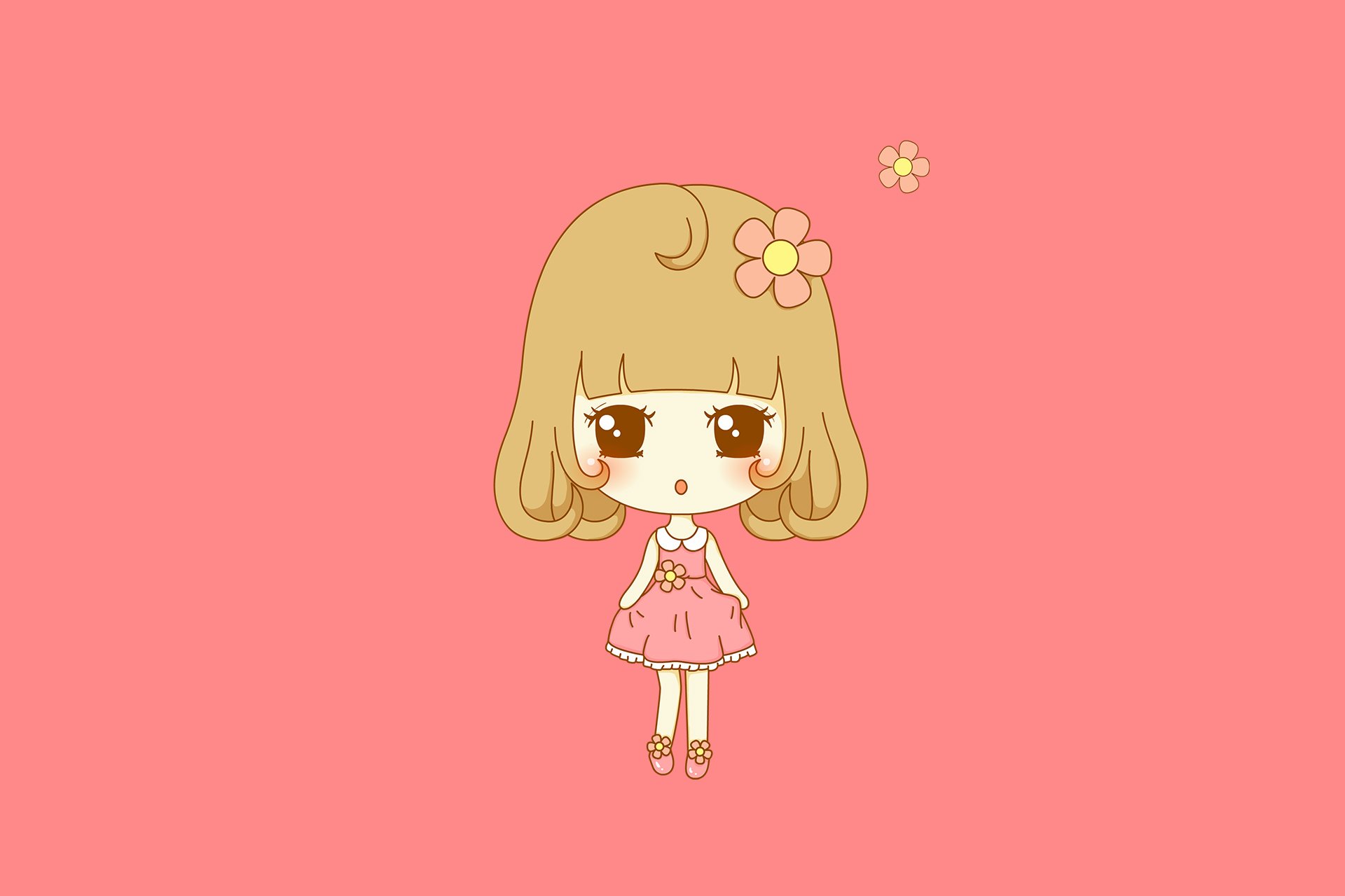 鬼鬼,鬼小妞,可爱,手绘,卡通,女孩,清新