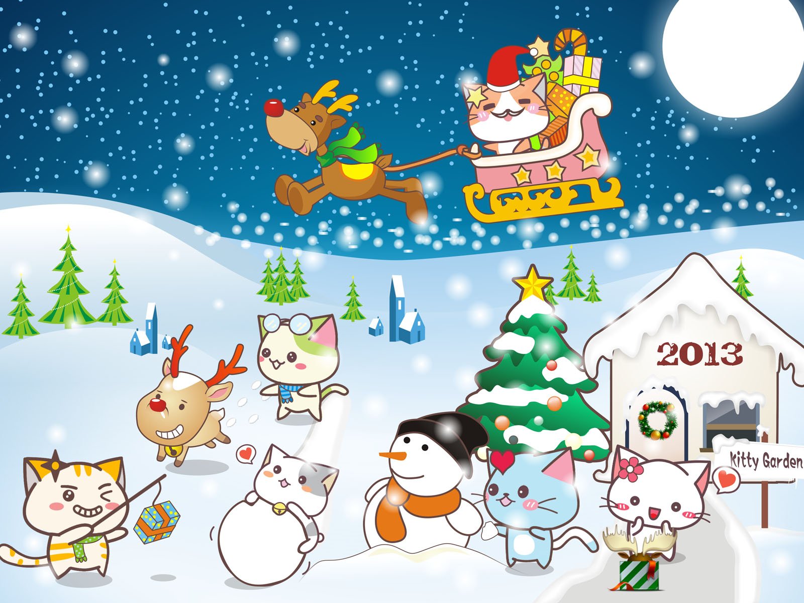 卡通,手绘,可爱,猫咪,KG猫咪乐园,Kitty,Garden,猫咪乐园