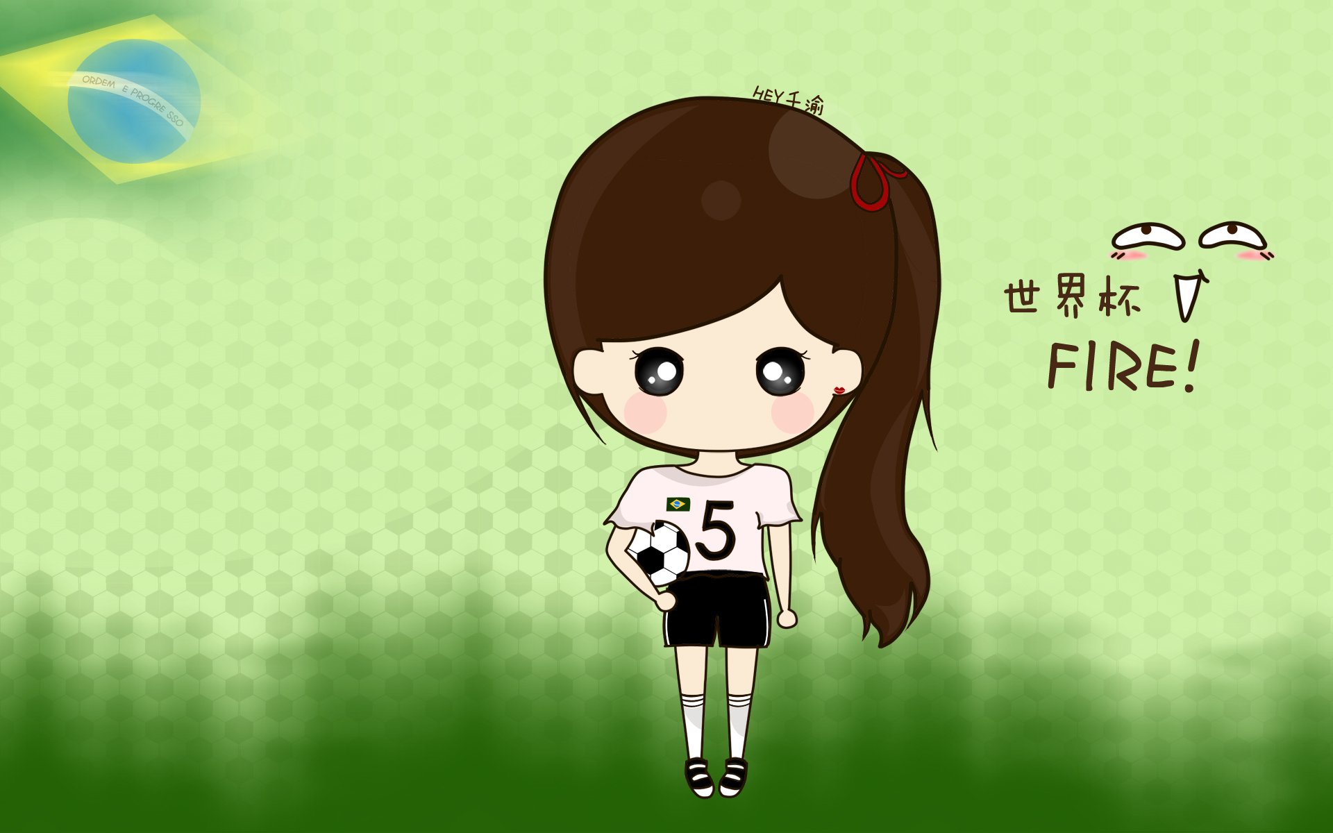 千渝,小千渝,女孩,可爱,世界杯