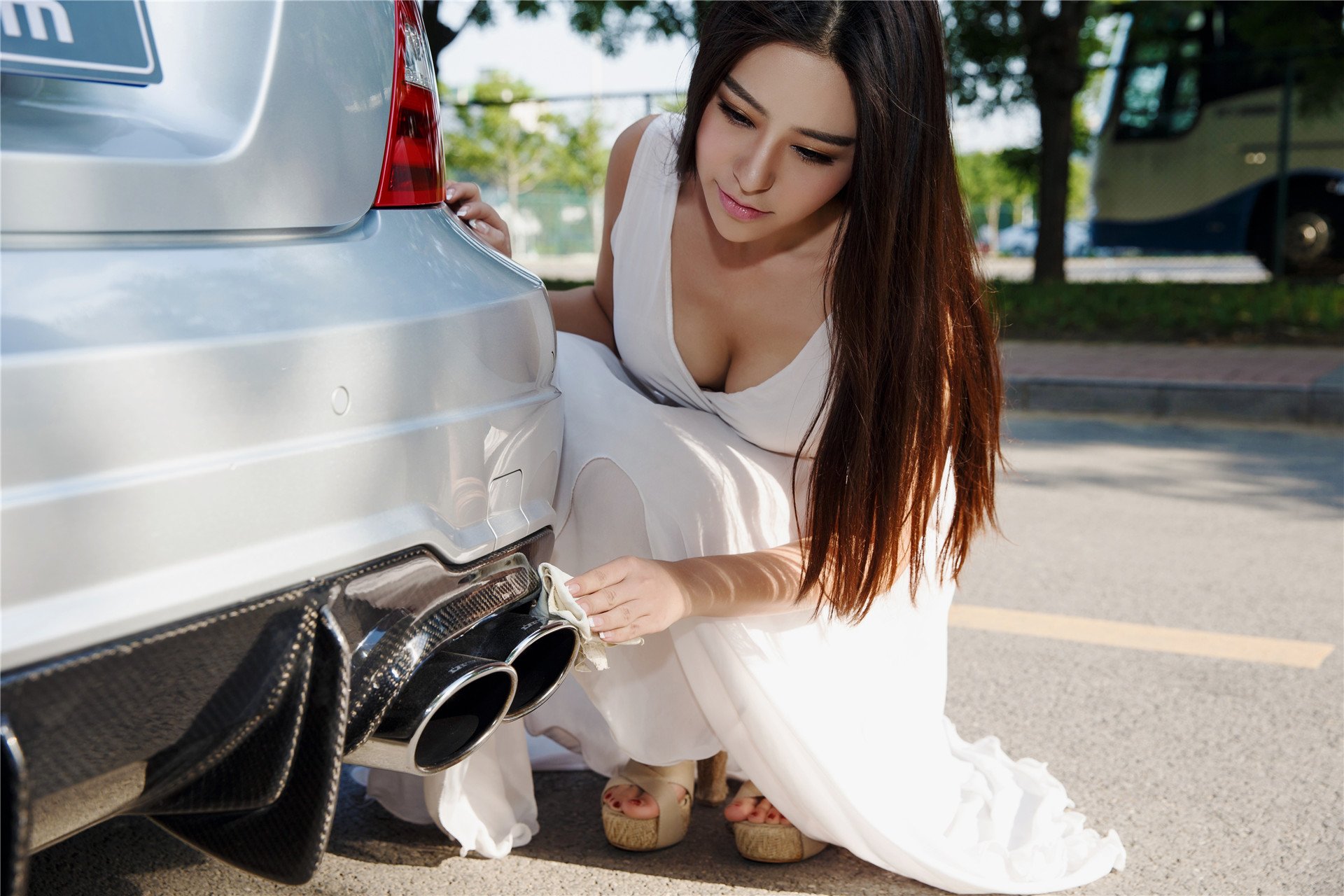 美女,改联网,车模,奔驰C63,AMG,佟方妤