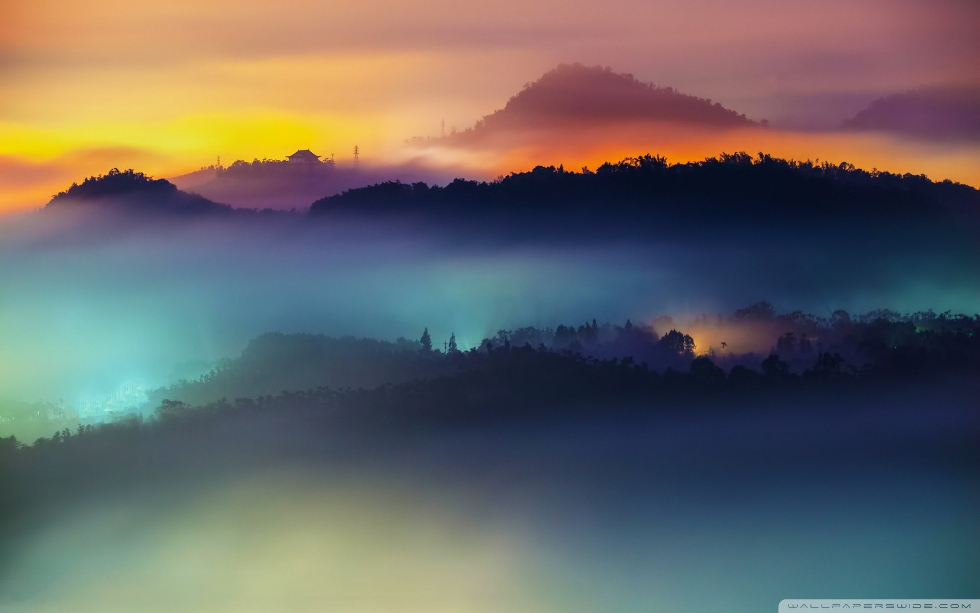 LOMO,回忆,风景,寂静,安静,落日余晖,雾