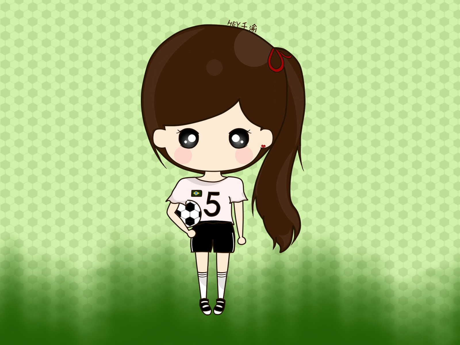 千渝,小千渝,女孩,可爱,世界杯