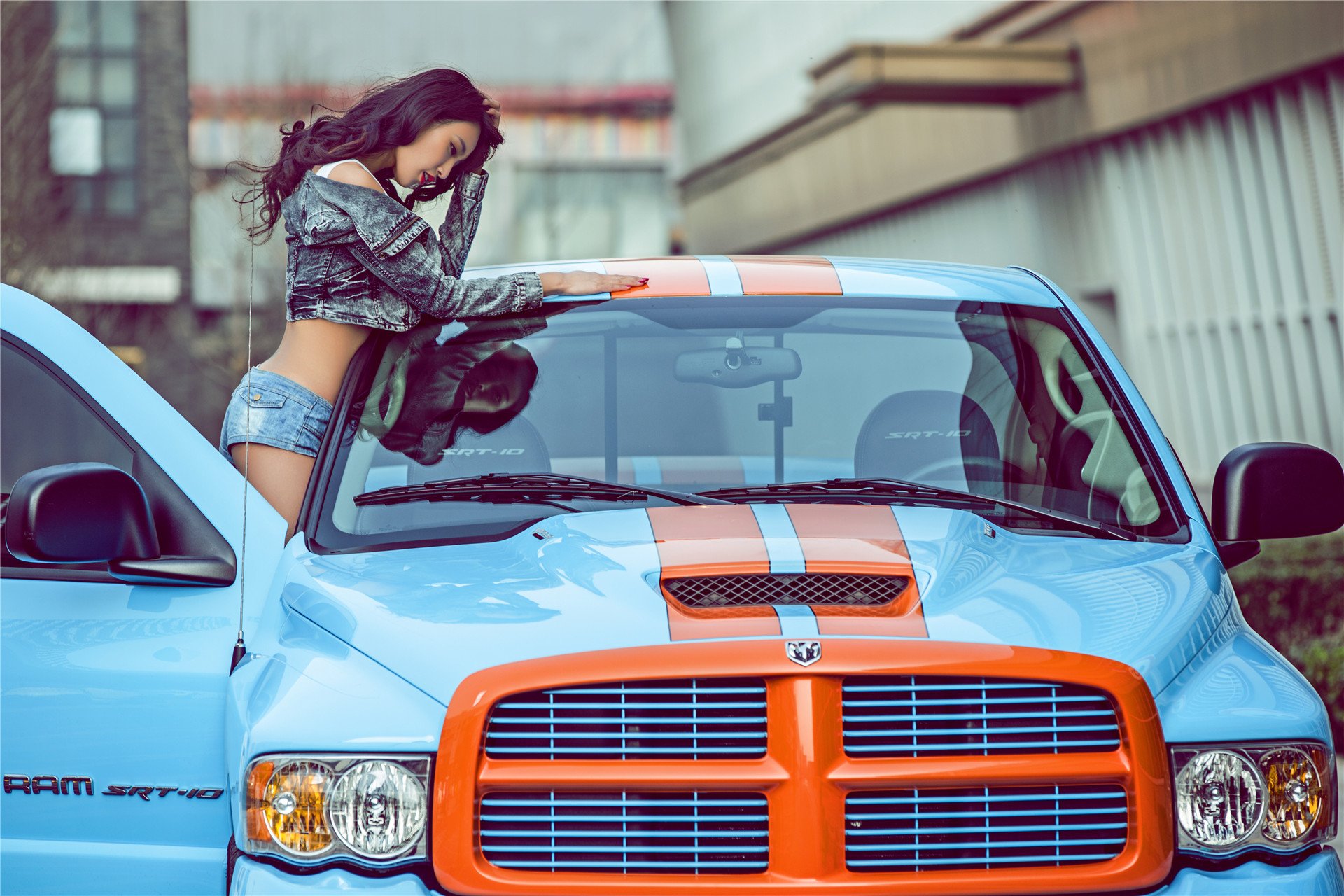 美女,改联网,车模,道奇Ram,SRT-10,颜丹