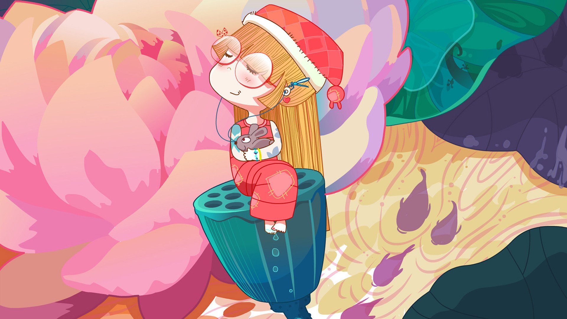 动漫,手绘,可爱,女孩