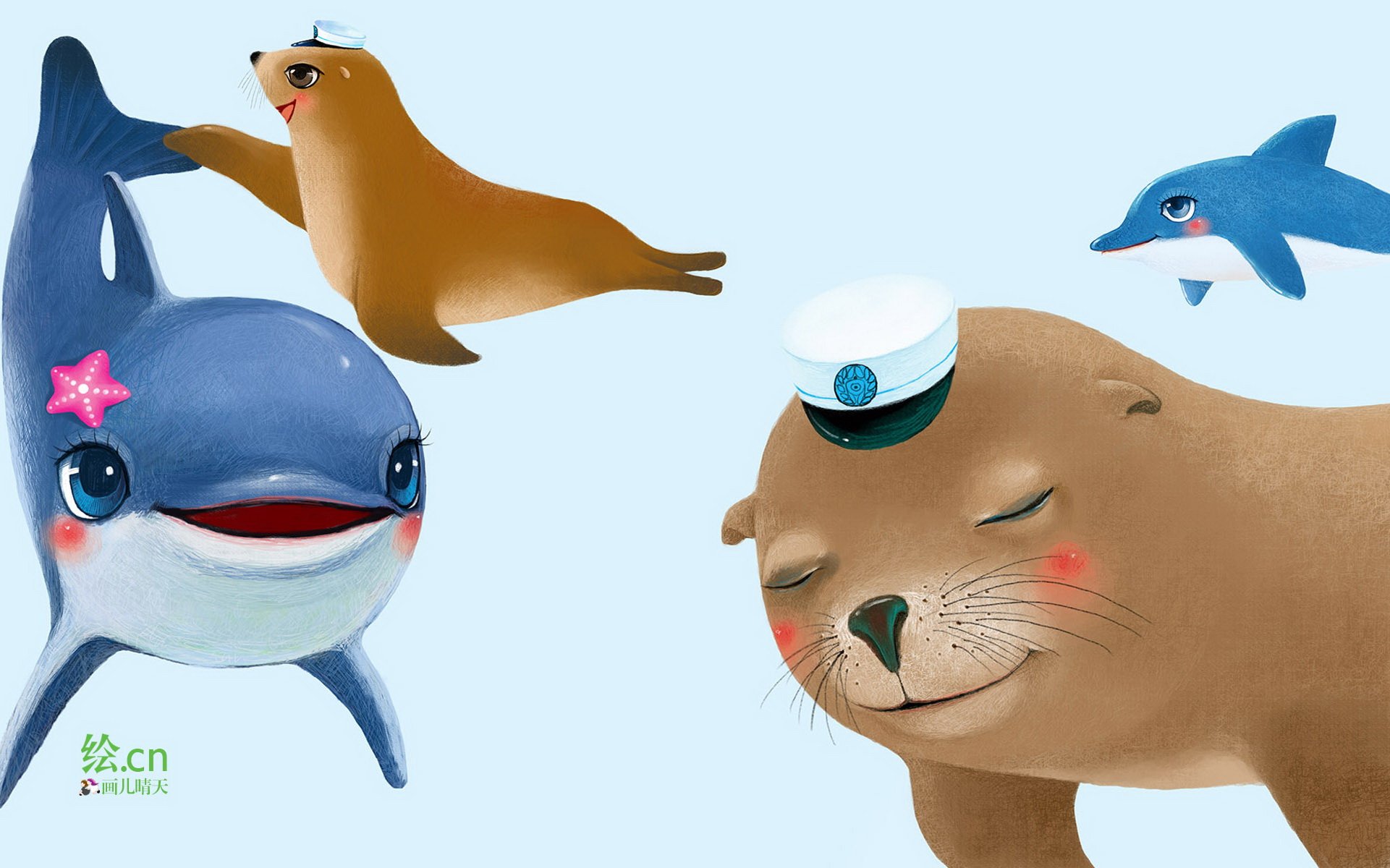 画儿晴天,童趣,手绘