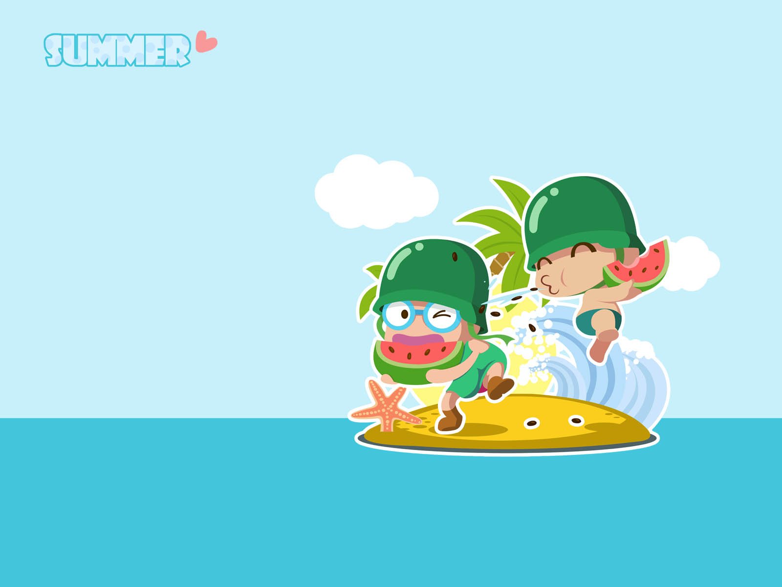 炮炮兵,吃西瓜,夏天