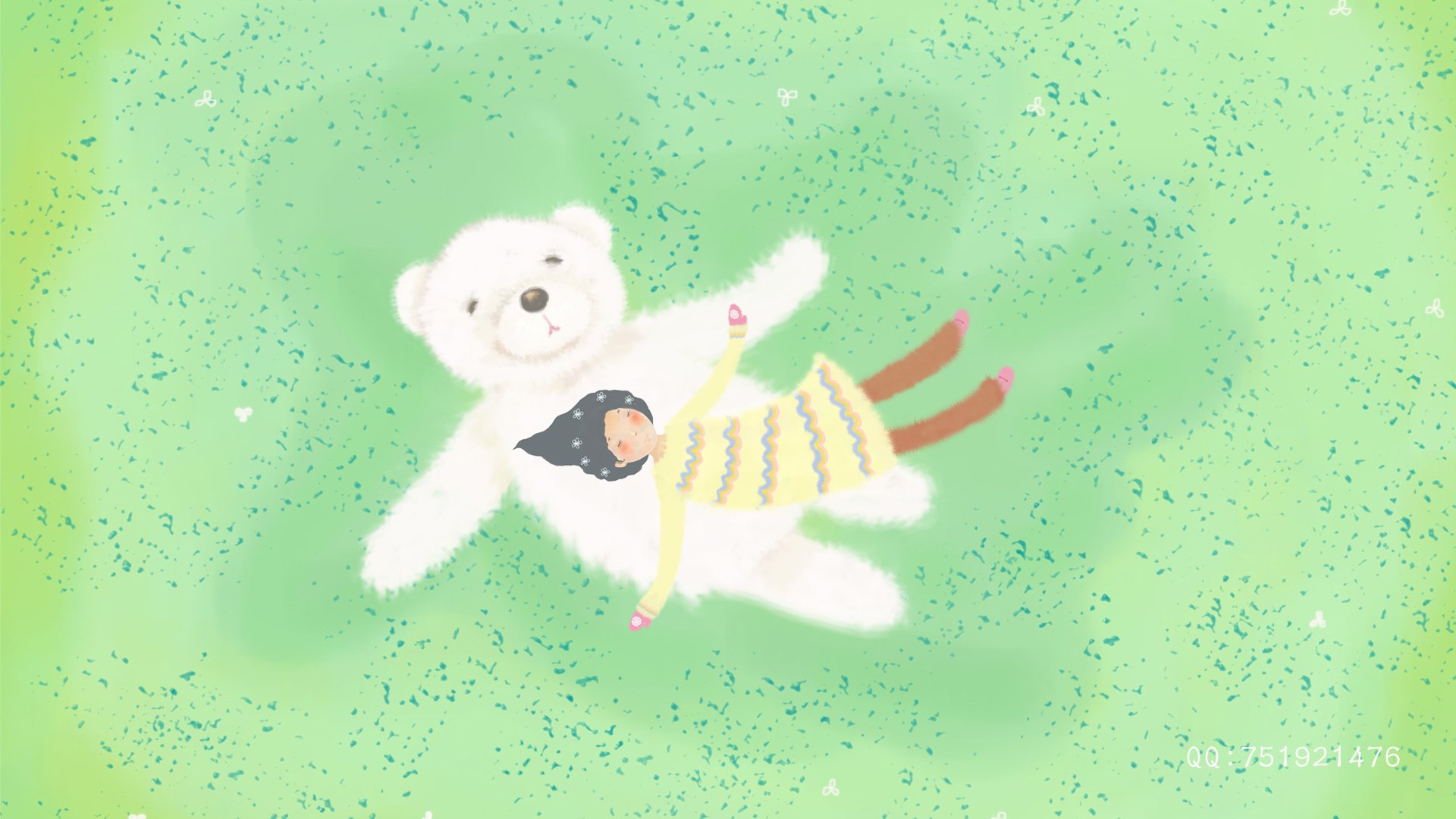 梦里飞插画,女孩,梦幻