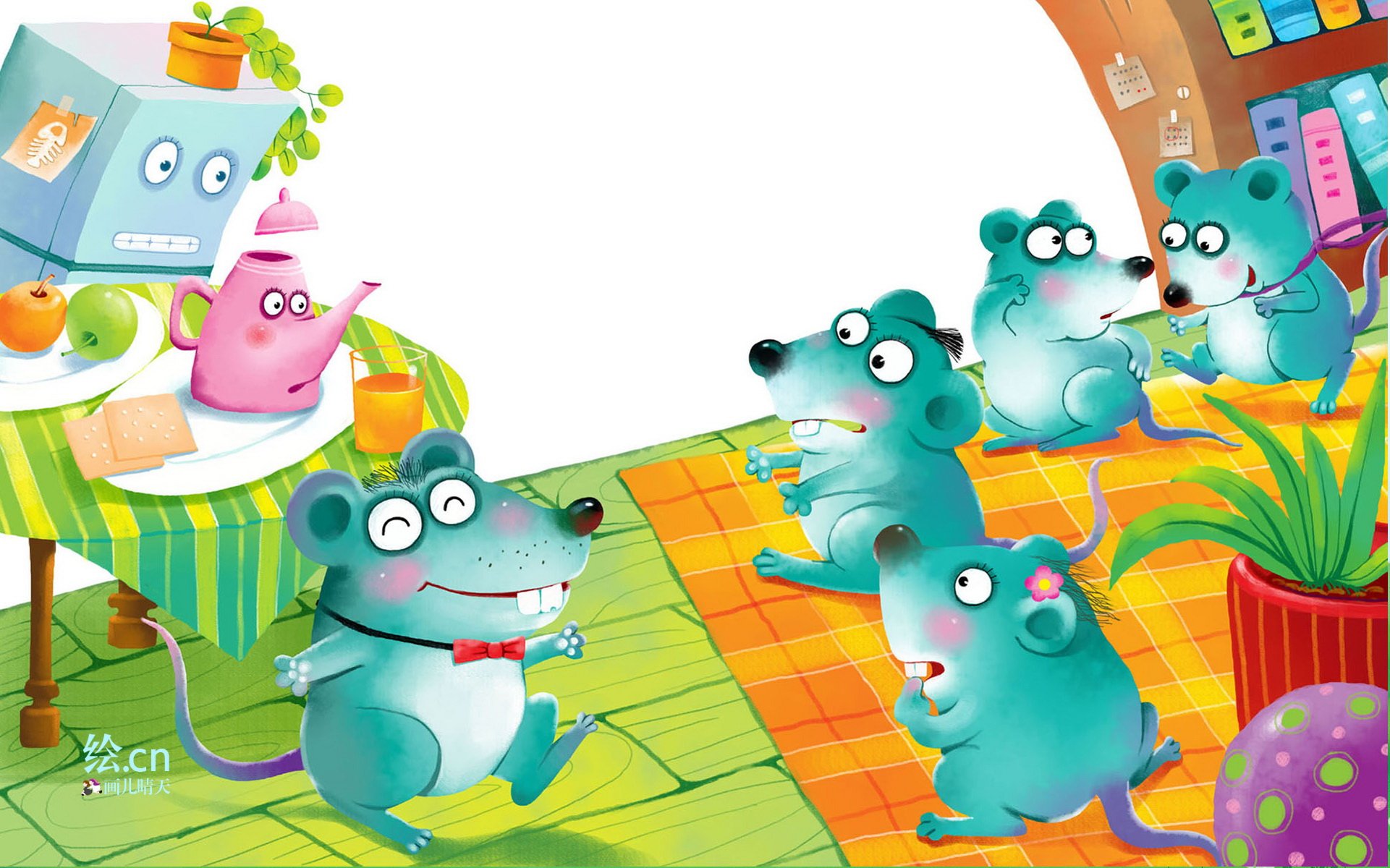 画儿晴天,童趣,手绘