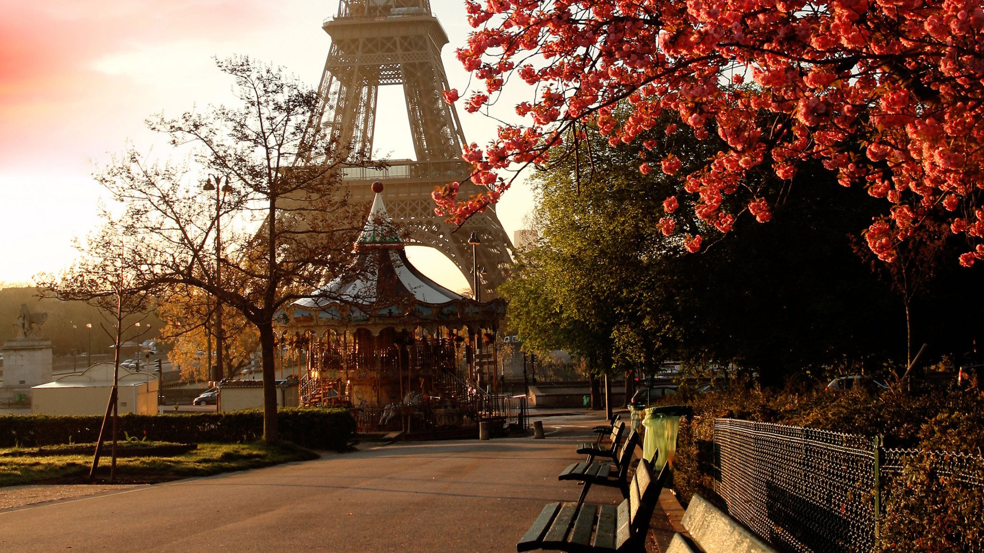 风景,自然风光,意境,炎炎夏日,埃菲尔铁塔,黄昏