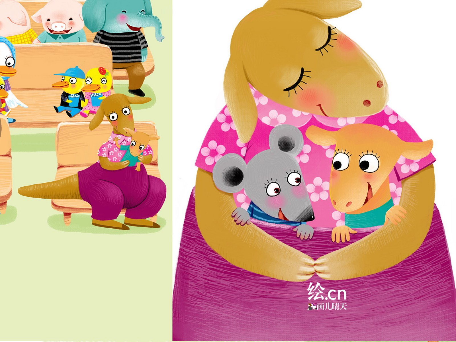 画儿晴天,童趣,手绘